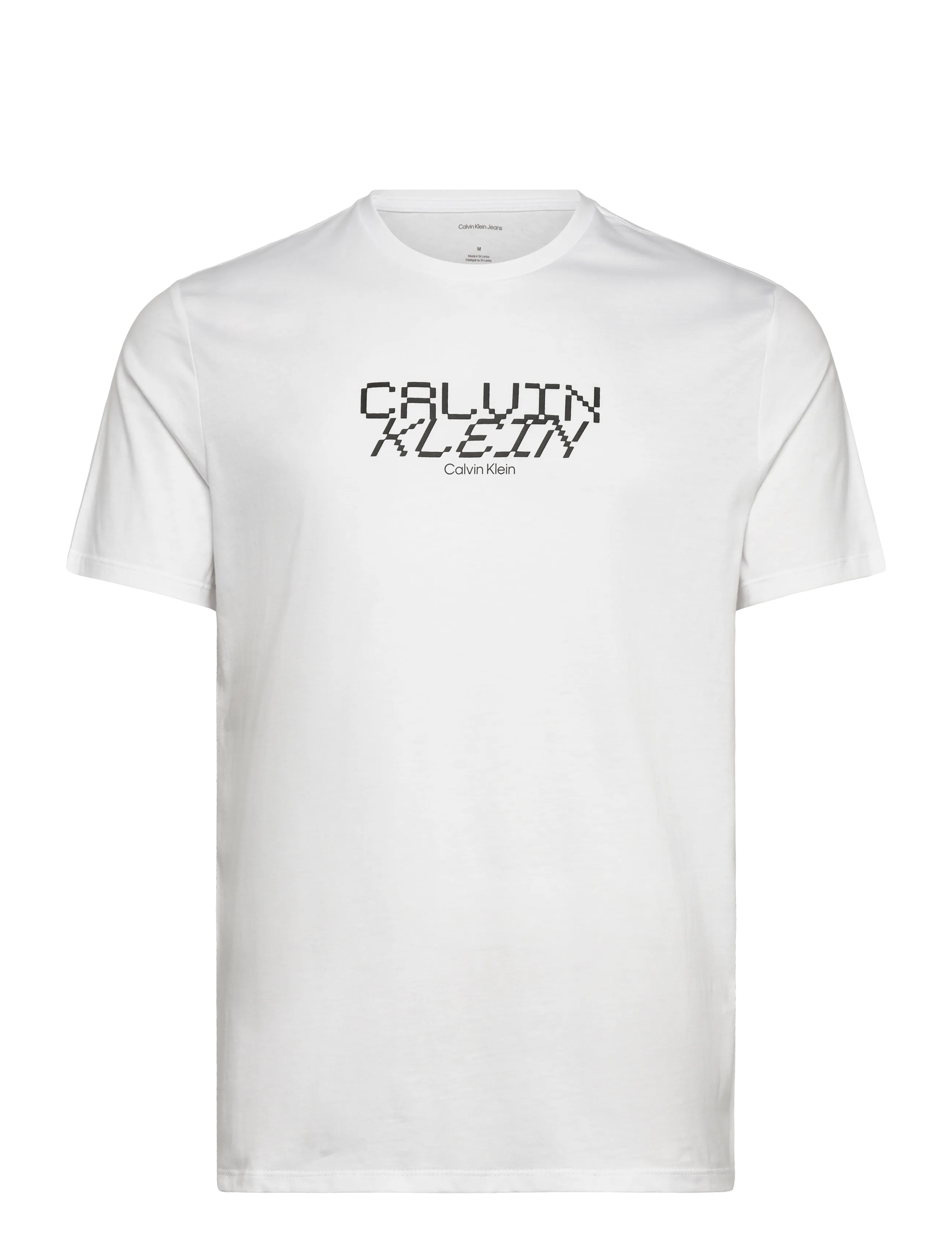 Calvin Klein Jeans SS 30s WHSL SP CALVIN FUTURA GRA - T-särgid - BRILLIANT WHITE / white