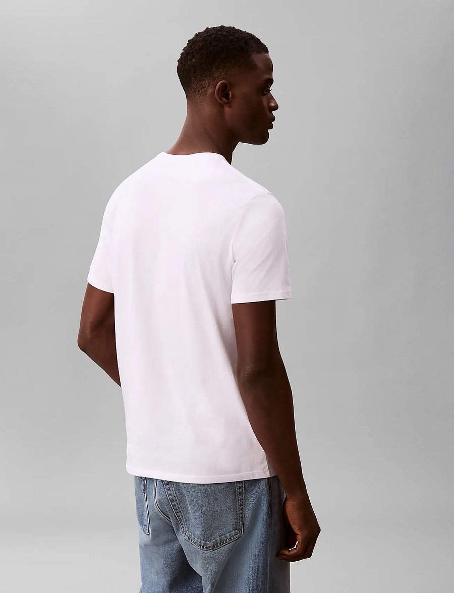 Calvin Klein Jeans - SS 30s WHSL SP CALVIN FUTURA GRA - short-sleeved t-shirts - brilliant white - 3
