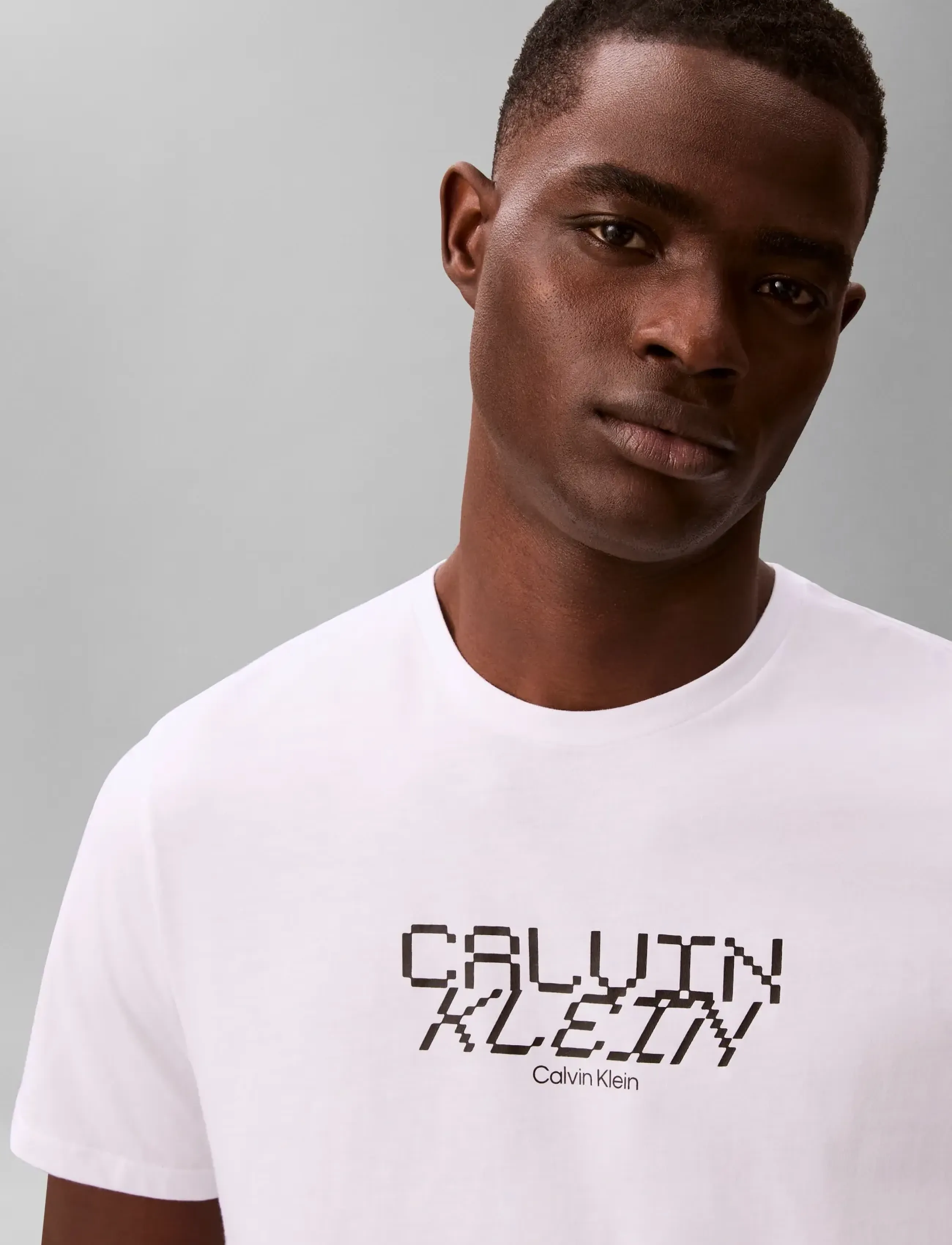 Calvin Klein Jeans - SS 30s WHSL SP CALVIN FUTURA GRA - kortærmede t-shirts - brilliant white - 5