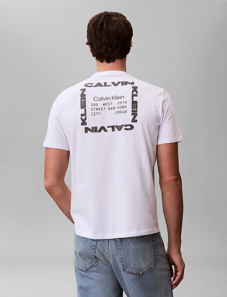 Calvin Klein Jeans - SS 30S WHSL CKJ CK BOX GRAPHIC T - lühikeste varrukatega t-särgid - brilliant white - 2