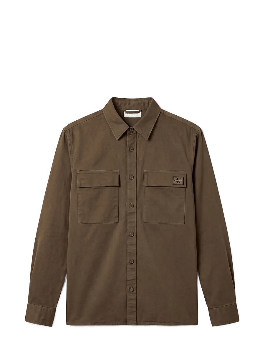 Calvin Klein Jeans - LS COMFORT COTTON EASY OVERSHIRT - Überhemden - olive night - 1