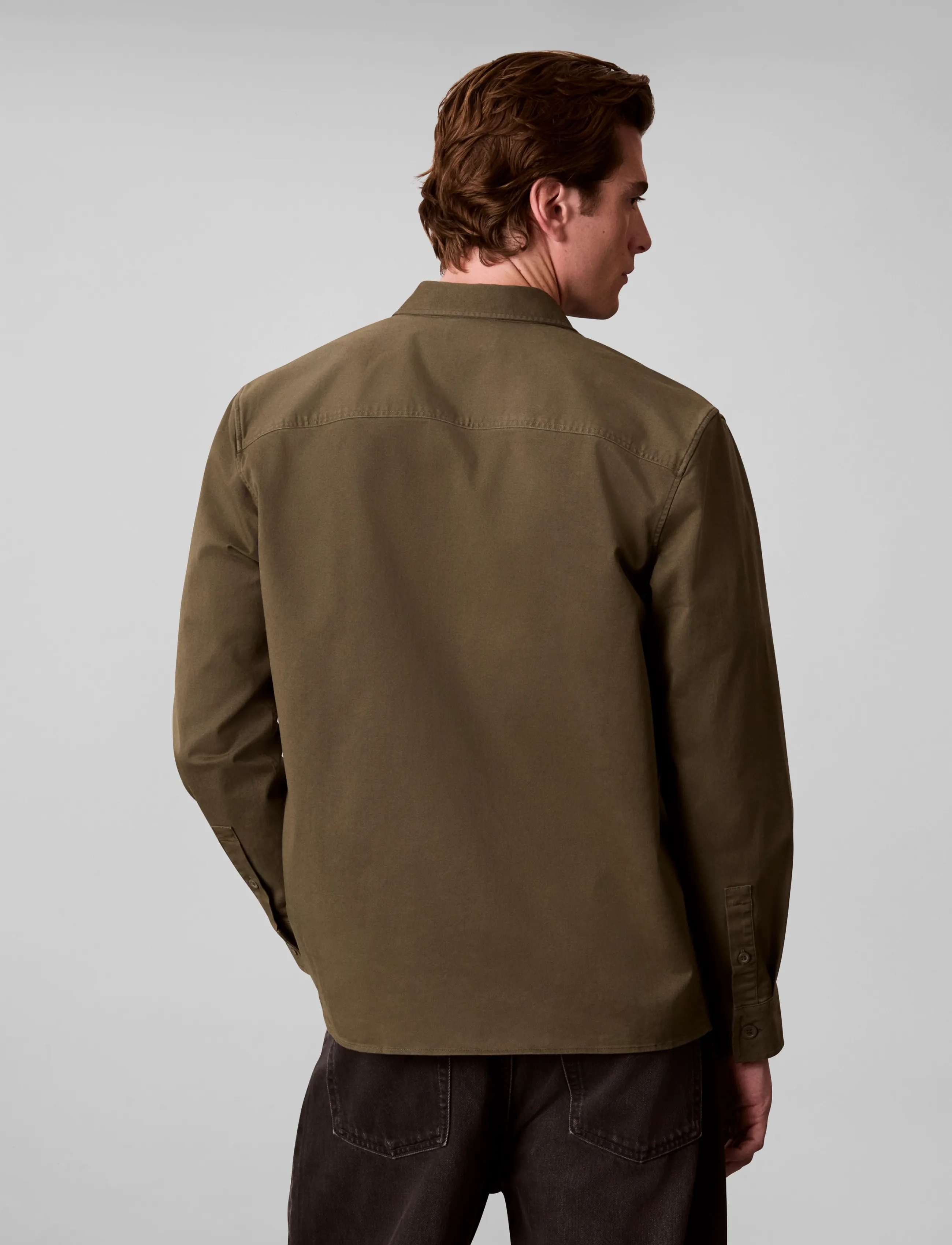 Calvin Klein Jeans - LS COMFORT COTTON EASY OVERSHIRT - Überhemden - olive night - 2