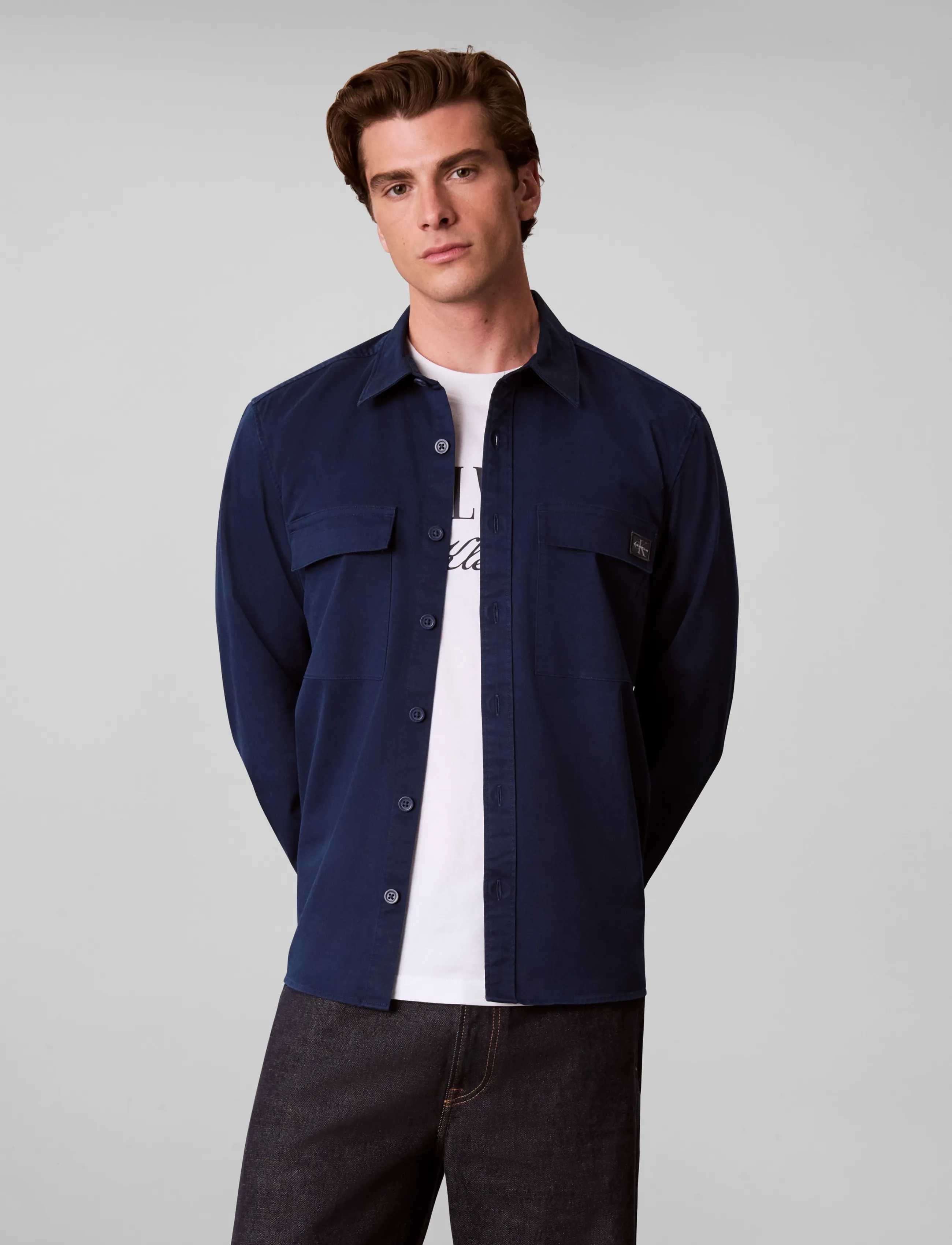 Calvin Klein Jeans - LS COMFORT COTTON EASY OVERSHIRT - pageant blue - 3