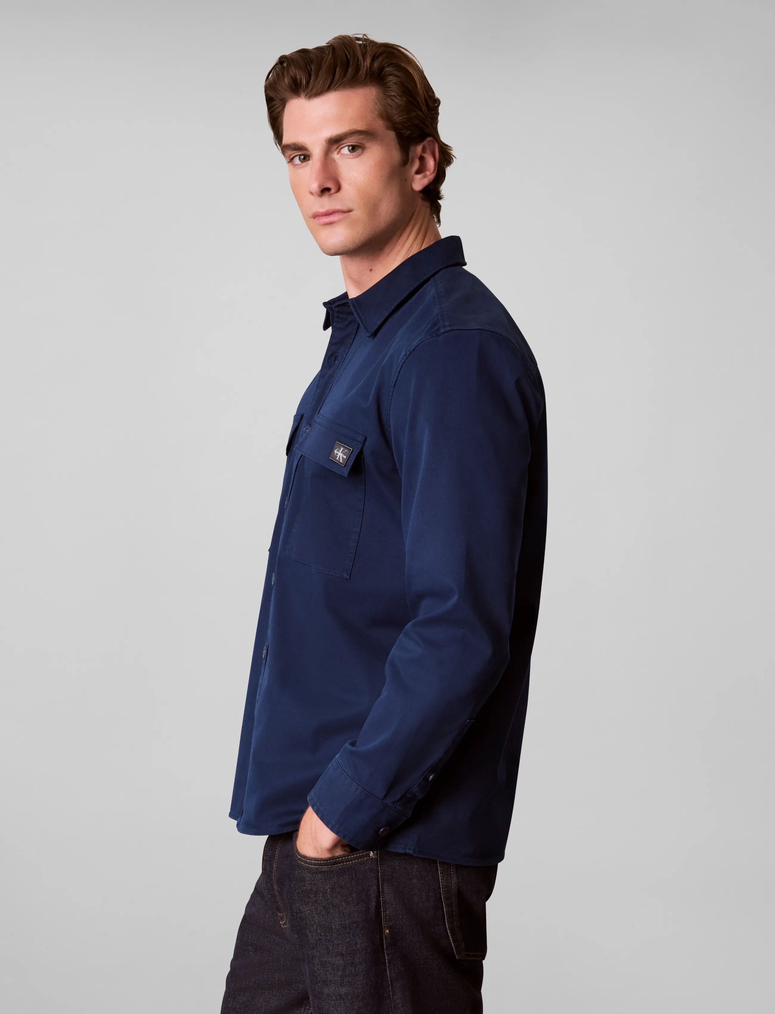 Calvin Klein Jeans - LS COMFORT COTTON EASY OVERSHIRT - pageant blue - 5