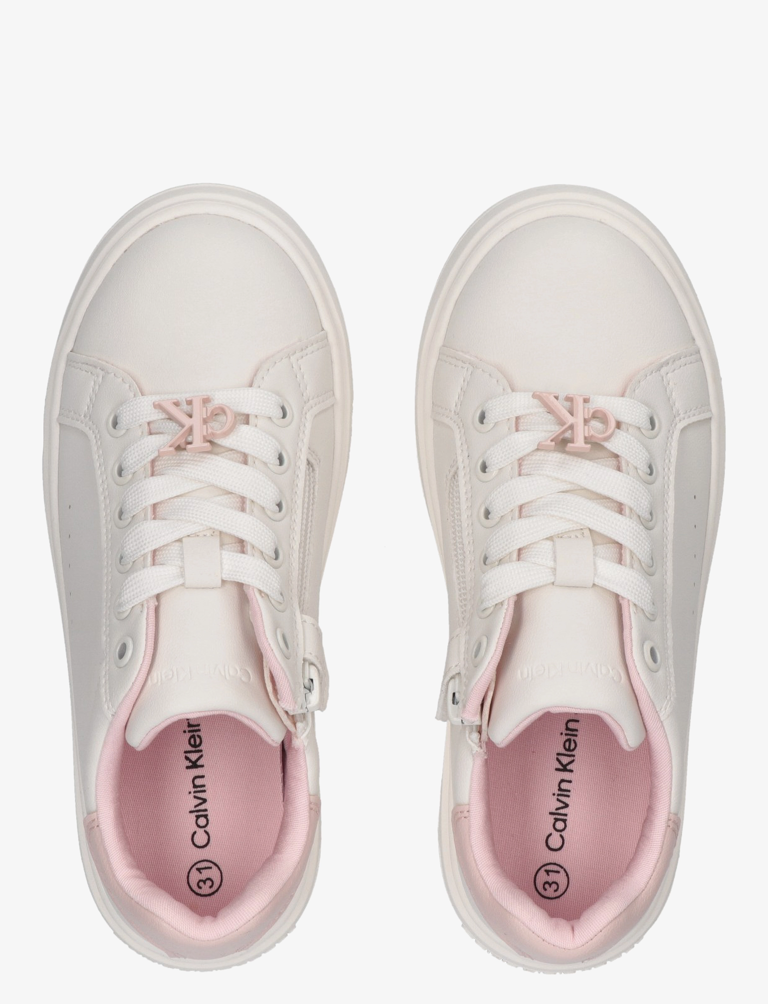 Calvin Klein - Low Tops Lace-up sneaker - off white/pink - 3