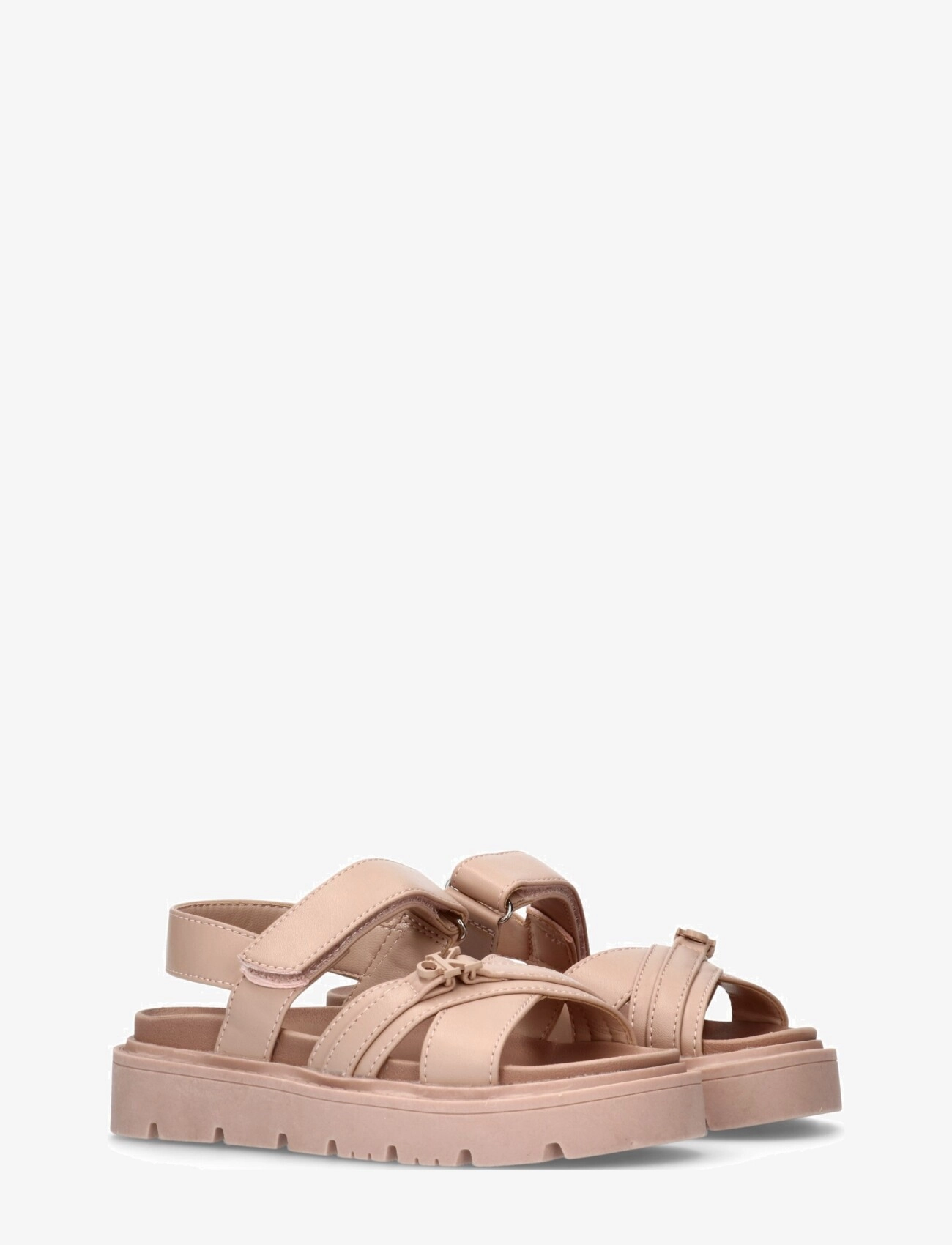Girls sandals with tractor sole - NUDE