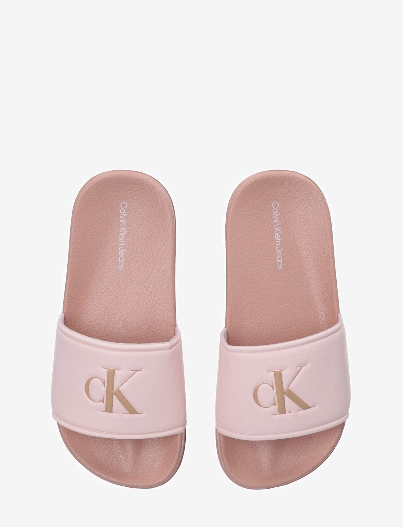 Calvin Klein - Kids Flag print pool slide - badelatschen - pink - 2