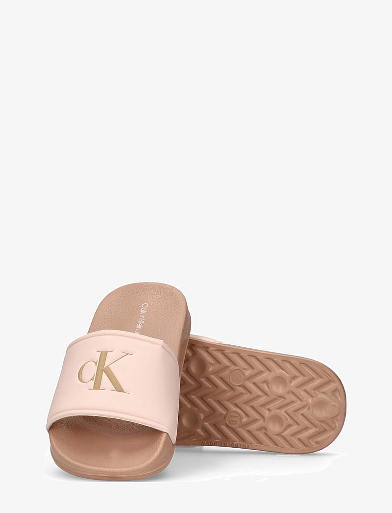Calvin Klein - Kids Flag print pool slide - badelatschen - pink - 3
