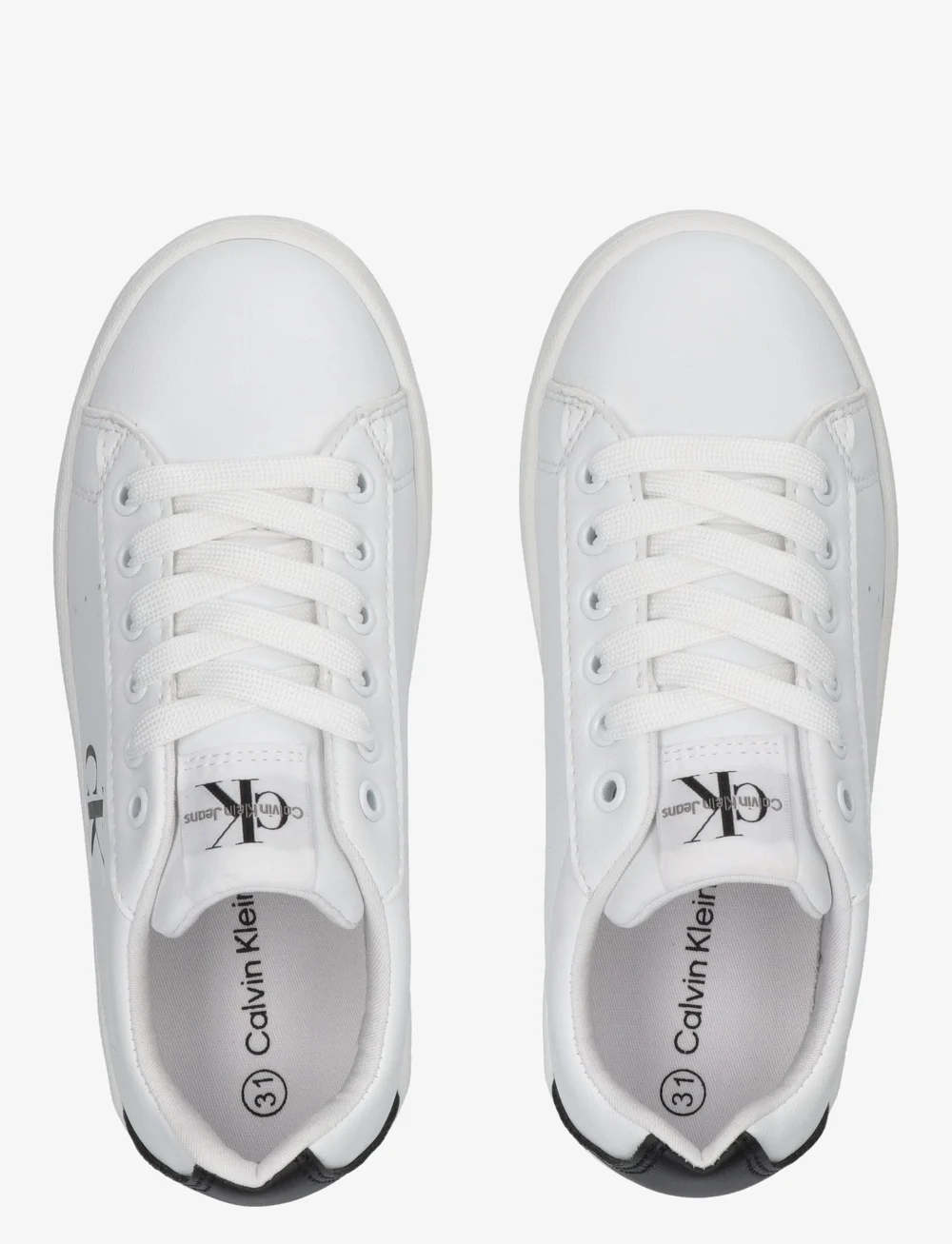Calvin Klein - Kids Low cut Lace-up sneaker - niedriger schnitt - white/black - 3