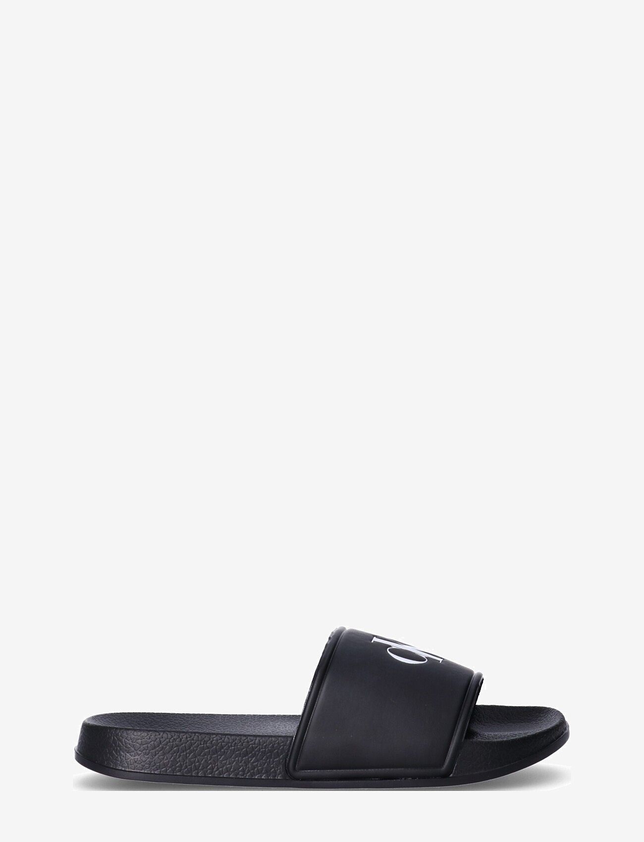 Calvin Klein - Kids CK Logo print pool slide - badesandaler - black - 1
