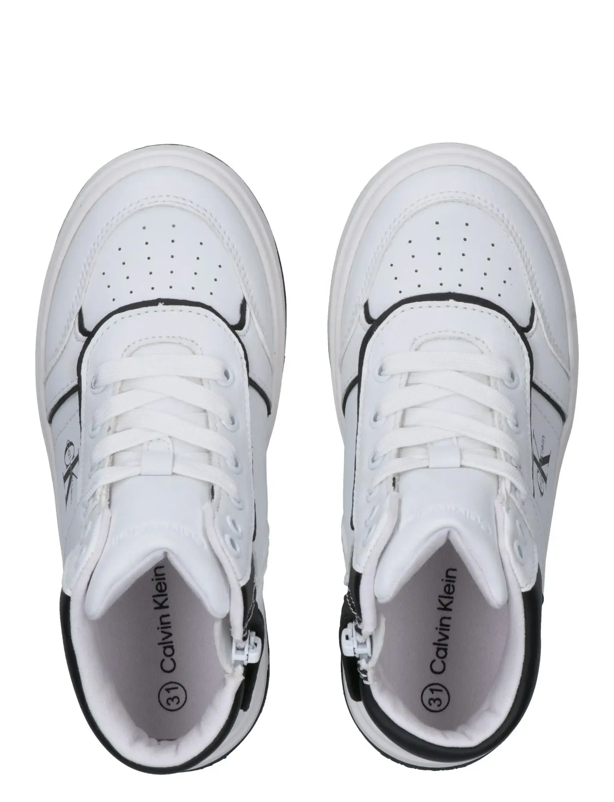 Calvin Klein - CALVIN KLEIN HIGH TOP SNEAKER - hoher schnitt - white/black - 2