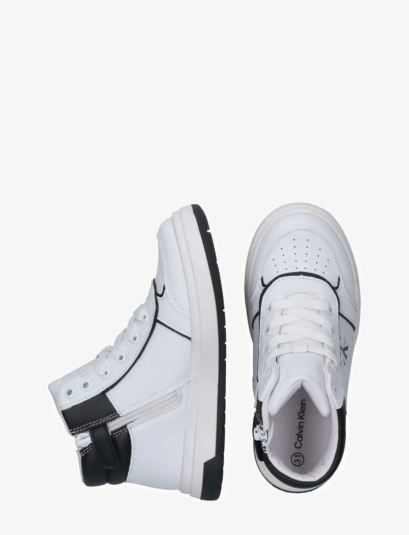 Calvin Klein - CALVIN KLEIN HIGH TOP SNEAKER - höga sneakers - white/black - 4