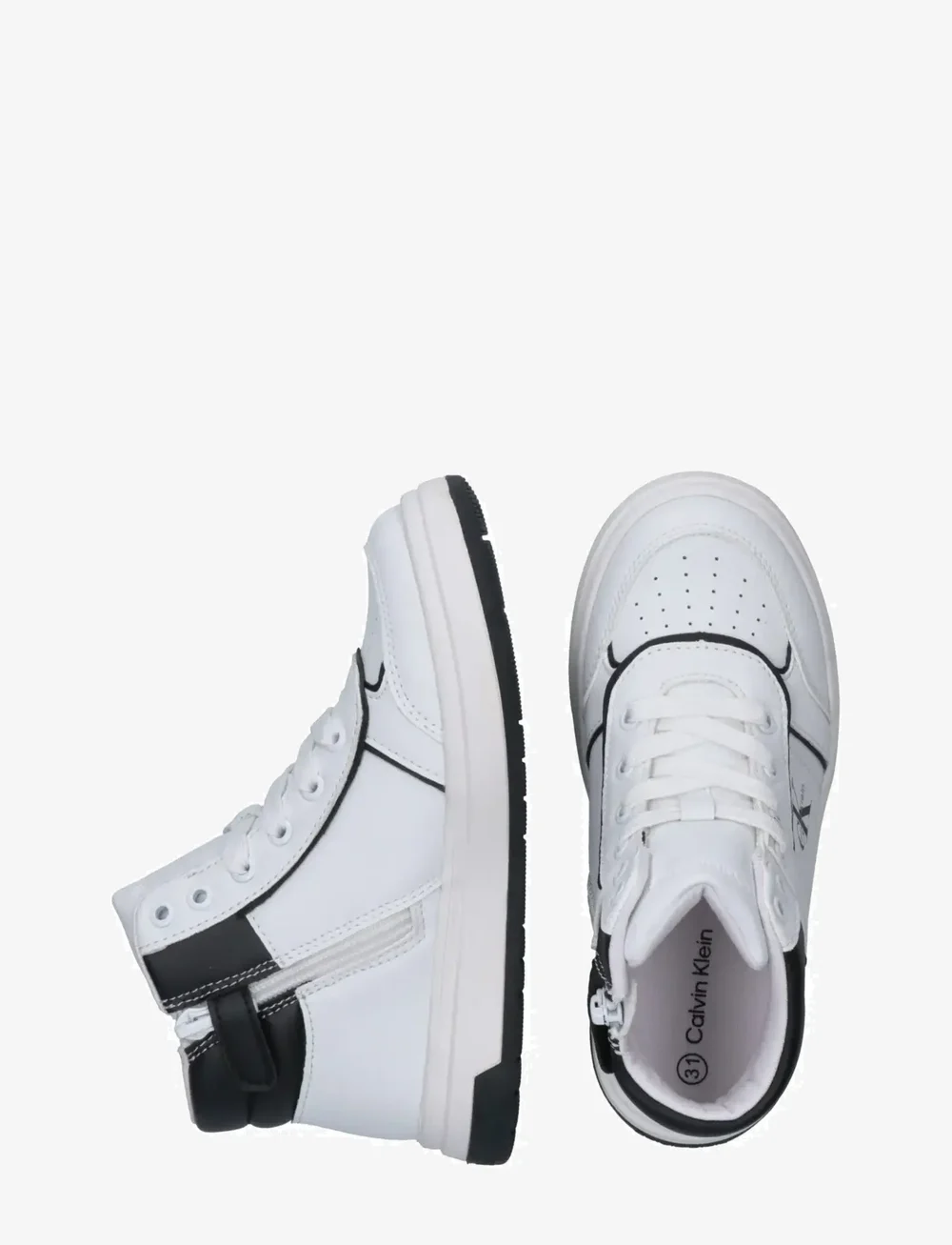Calvin Klein - CALVIN KLEIN HIGH TOP SNEAKER - madala säärega tossud - white/black - 4