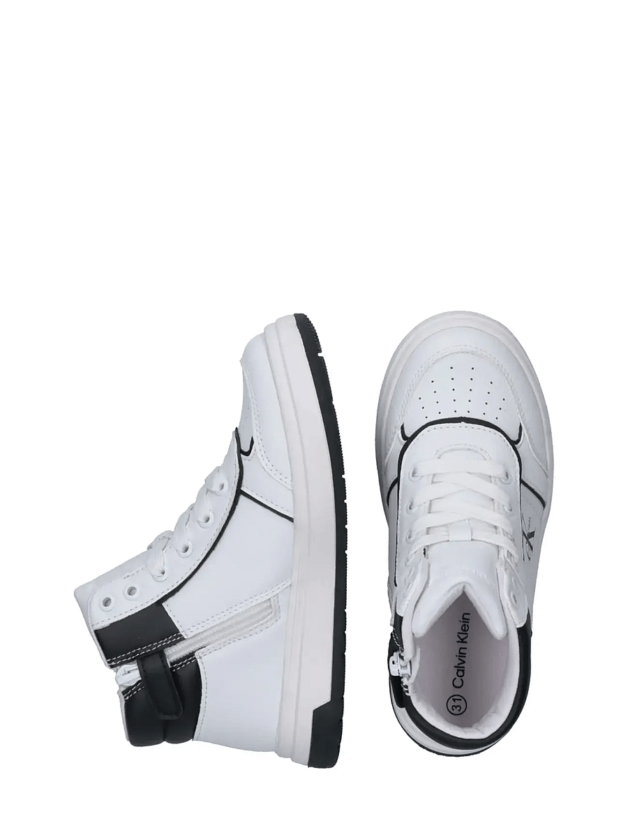 Calvin Klein - CALVIN KLEIN HIGH TOP SNEAKER - madala säärega tossud - white/black - 4
