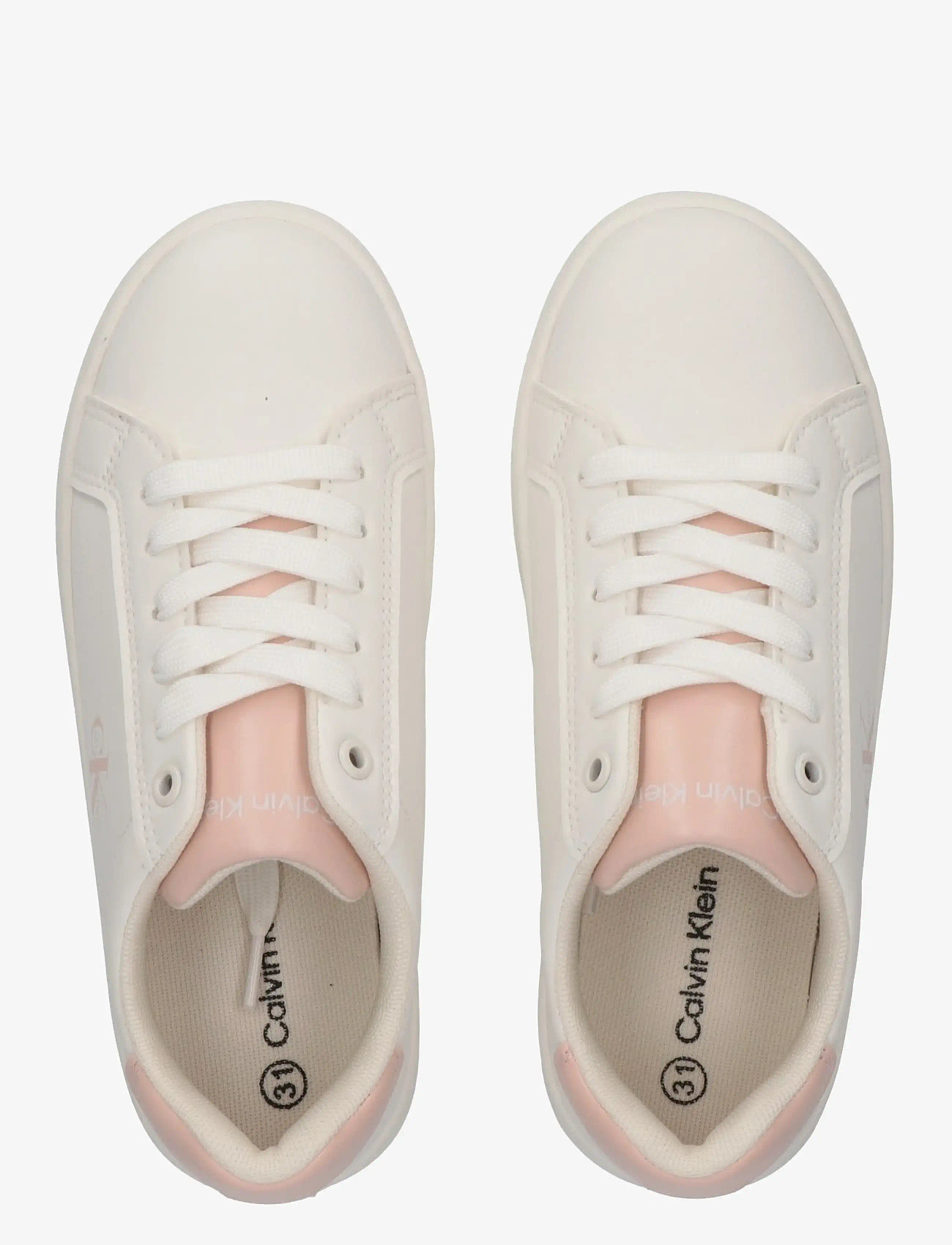 Calvin Klein - CALVIN KLEIN LOW CUT LACE-UP SNEAKER - niedriger schnitt - off white/nude - 2