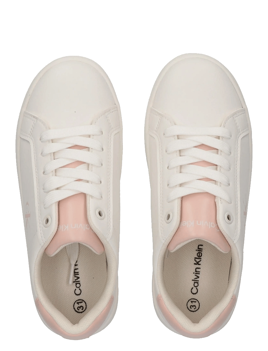 Calvin Klein - CALVIN KLEIN LOW CUT LACE-UP SNEAKER - baskets basses - off white/nude - 2