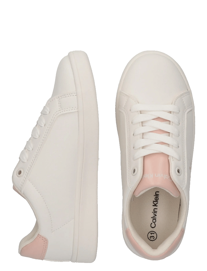 Calvin Klein - CALVIN KLEIN LOW CUT LACE-UP SNEAKER - niedriger schnitt - off white/nude - 4