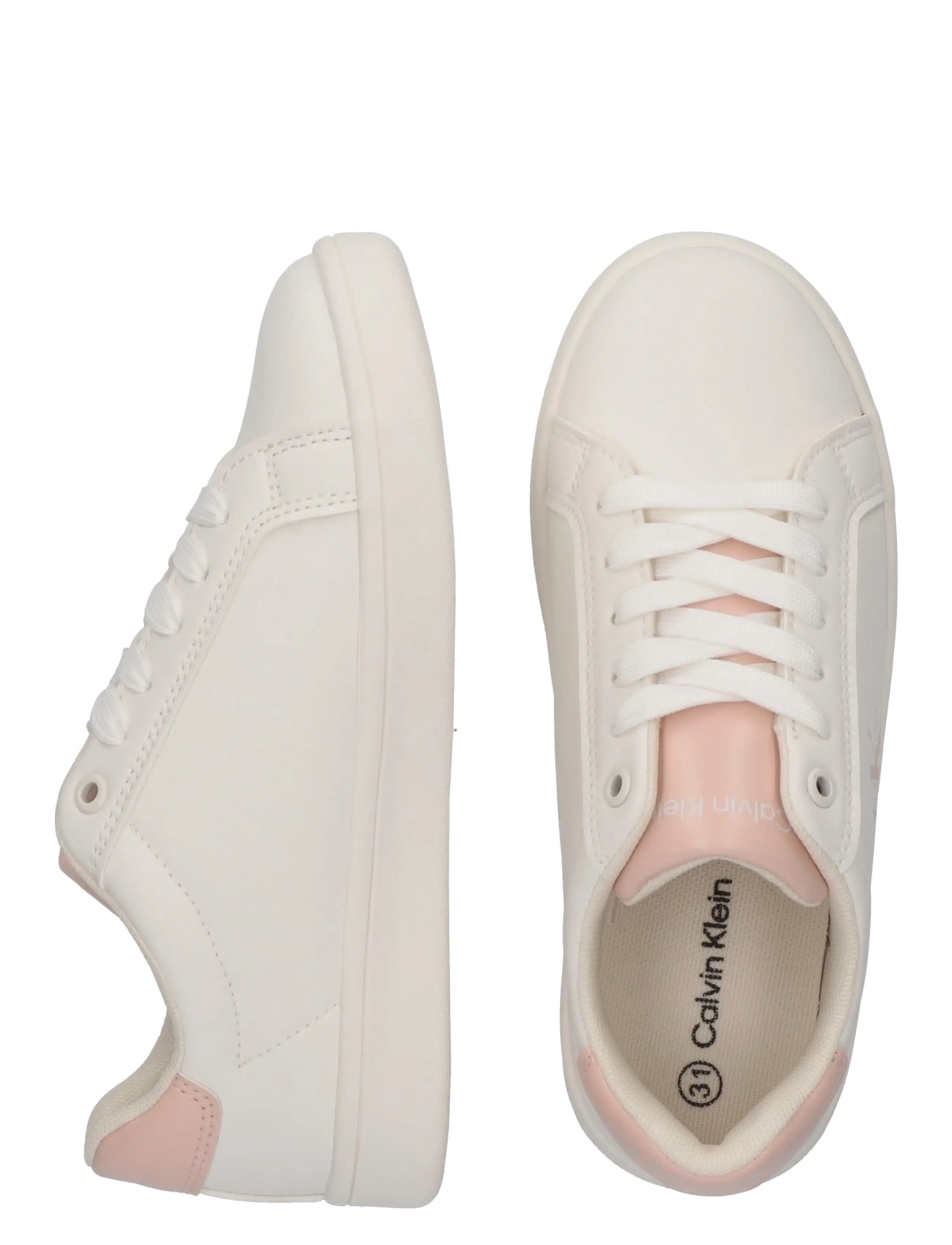 Calvin Klein - CALVIN KLEIN LOW CUT LACE-UP SNEAKER - baskets basses - off white/nude - 4