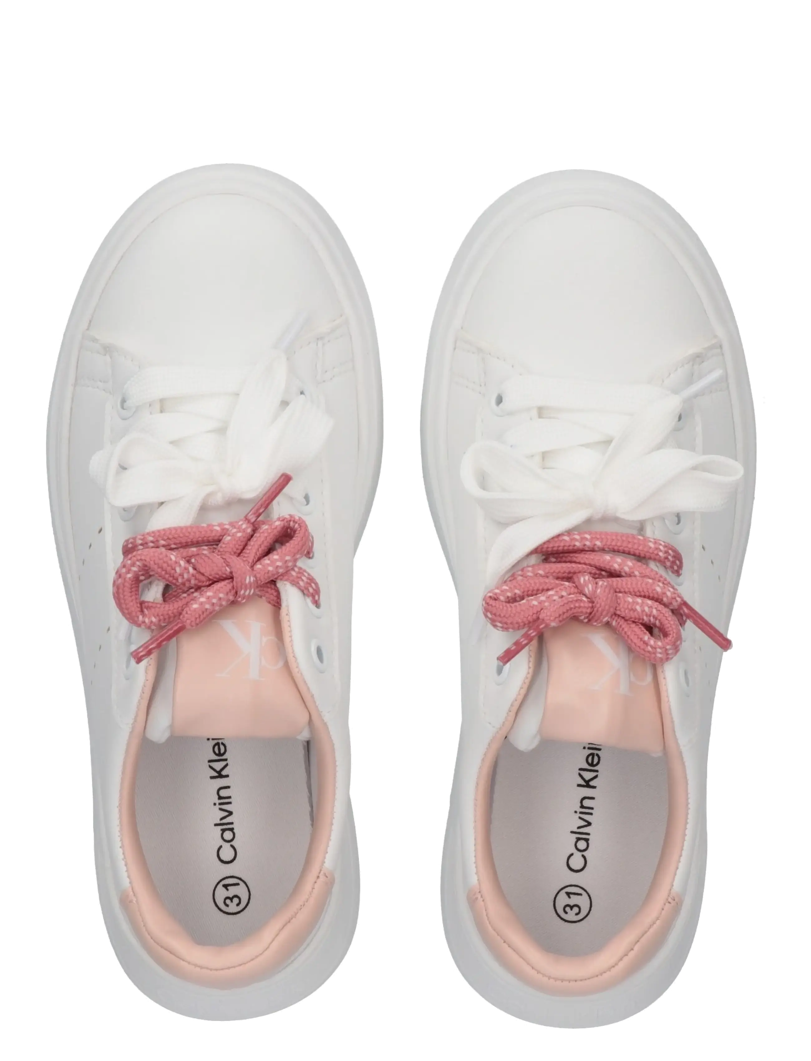 Calvin Klein - CALVIN KLEIN LOW CUT LACE-UP SNEAKER - baskets basses - white/nude - 2