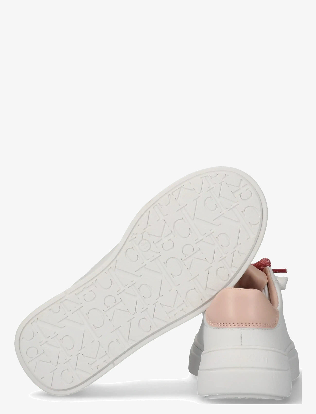 Calvin Klein - CALVIN KLEIN LOW CUT LACE-UP SNEAKER - låga sneakers - white/nude - 3