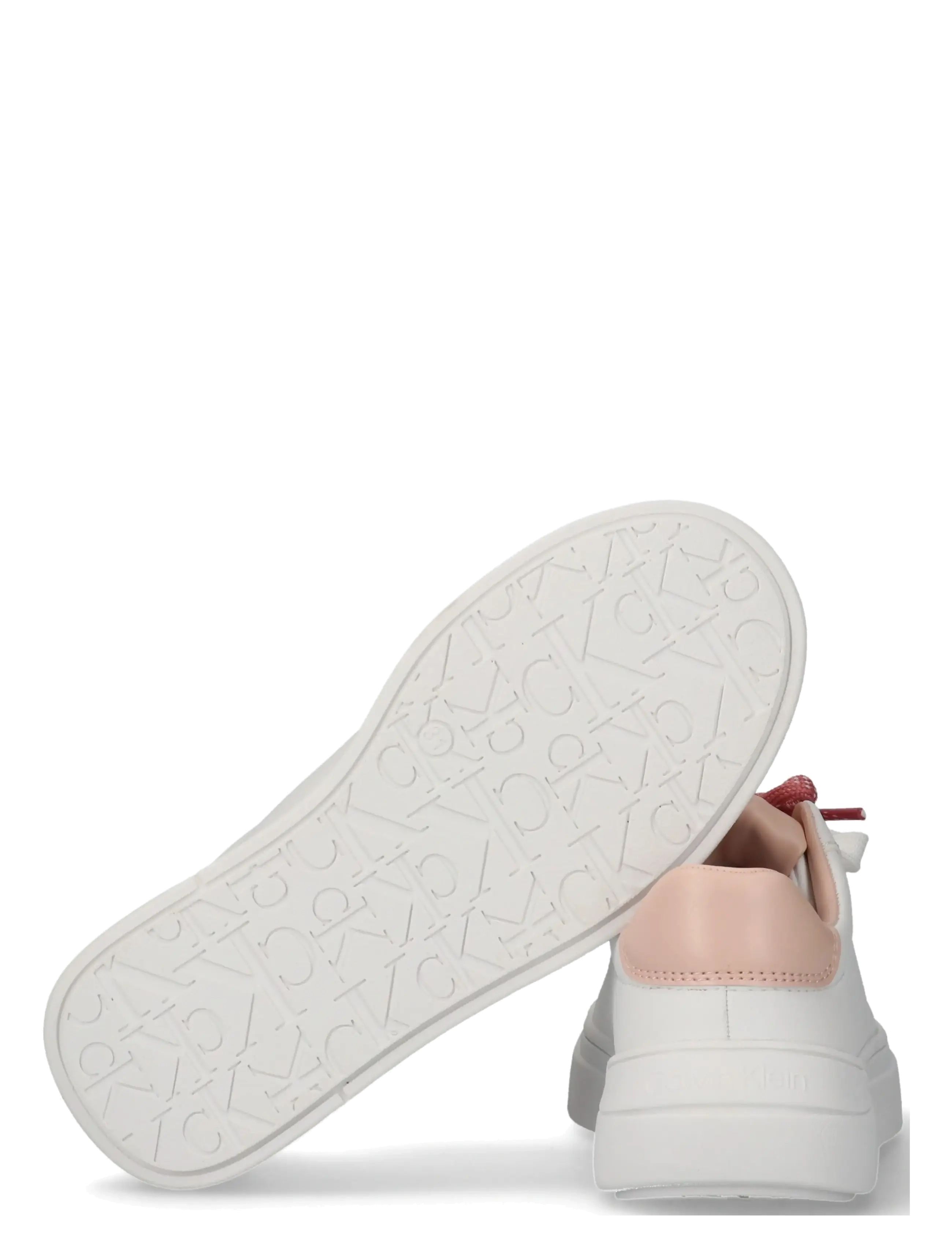 Calvin Klein - CALVIN KLEIN LOW CUT LACE-UP SNEAKER - baskets basses - white/nude - 3