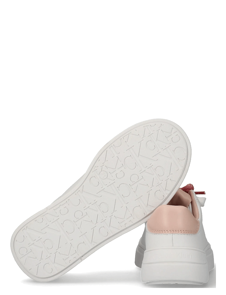 Calvin Klein - CALVIN KLEIN LOW CUT LACE-UP SNEAKER - baskets basses - white/nude - 3