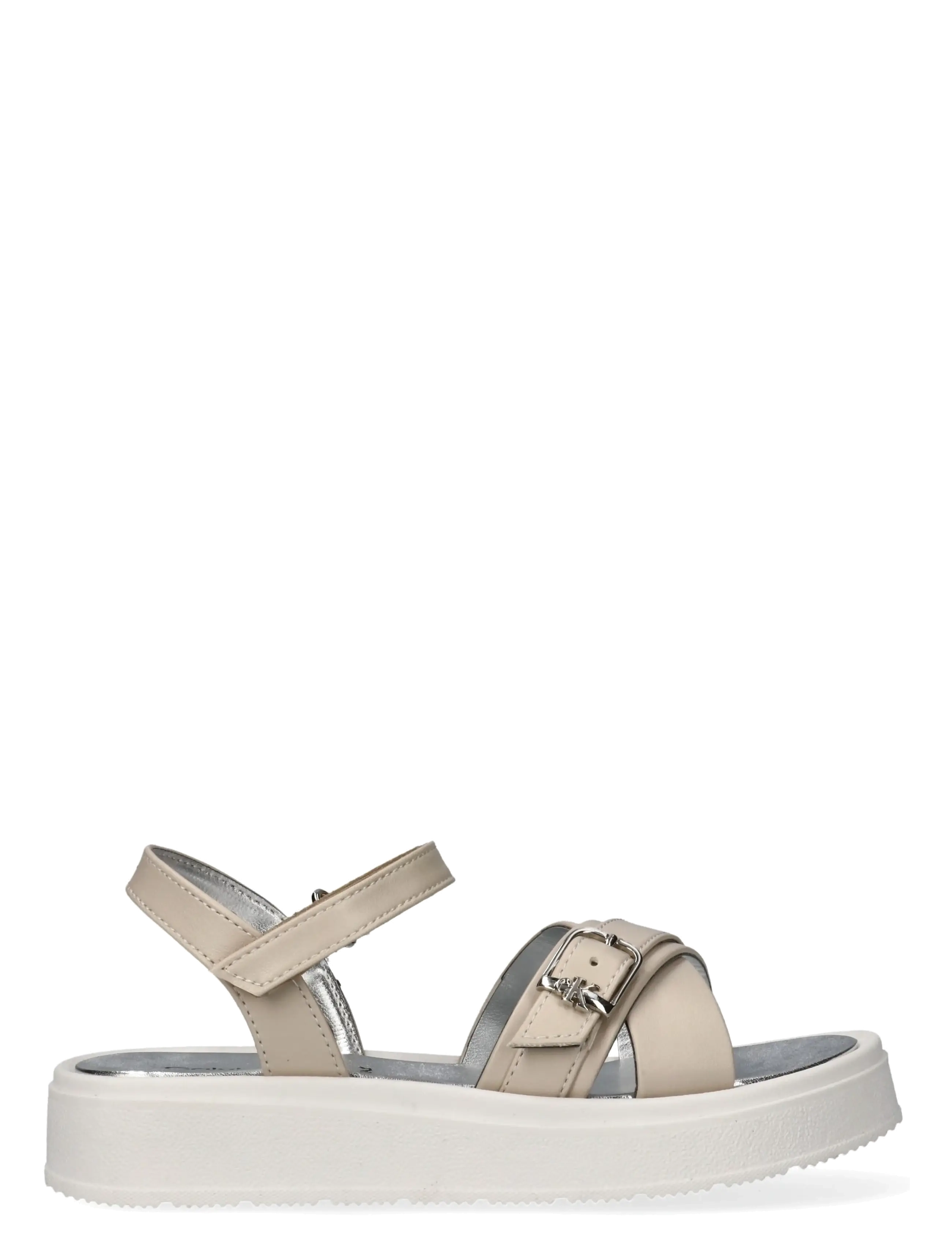 Calvin Klein - CALVIN KLEIN VELCRO SANDAL - des sandales - beige - 1