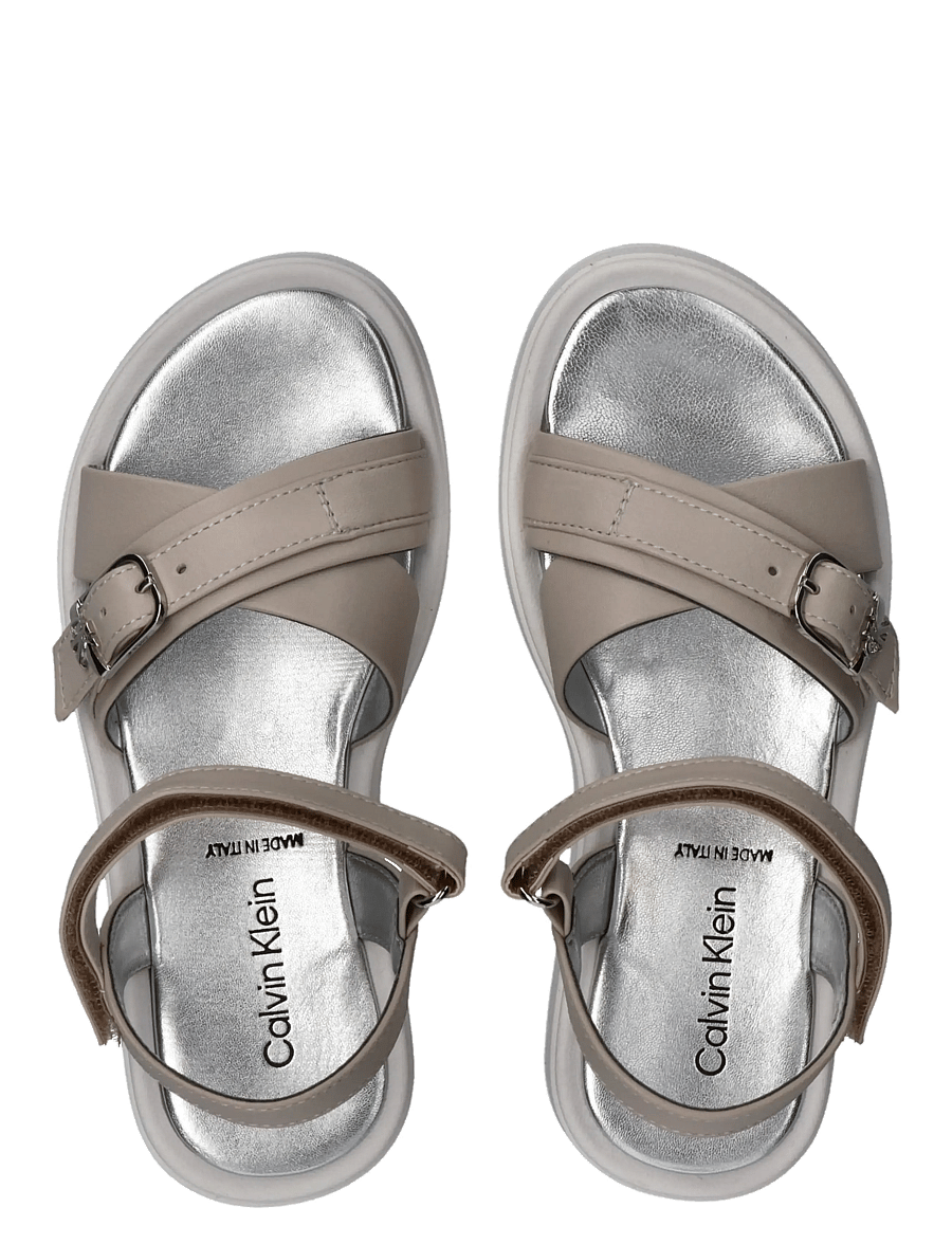 Calvin Klein - CALVIN KLEIN VELCRO SANDAL - sandalen - beige - 2