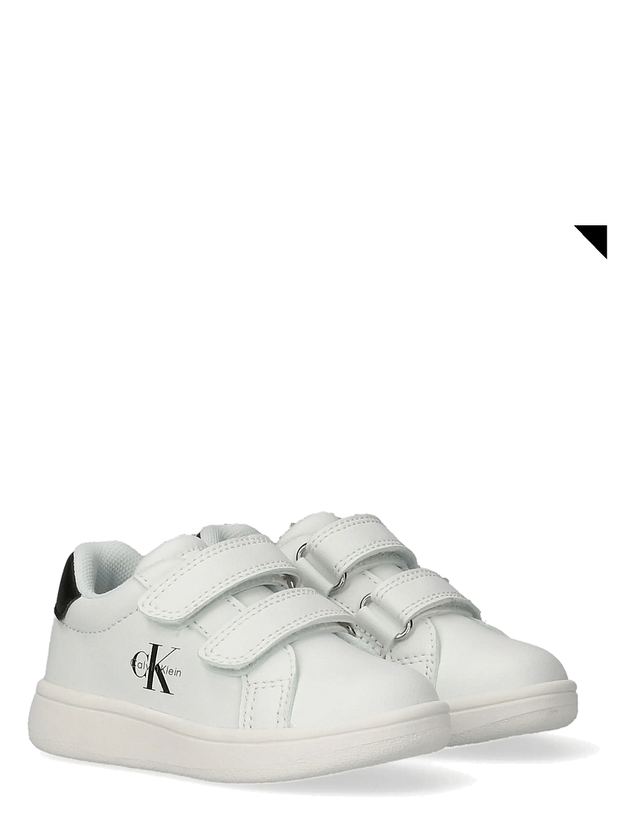 Calvin Klein - CALVIN KLEIN LOW CUT VELCRO SNEAKER - niedriger schnitt - white/black - 0