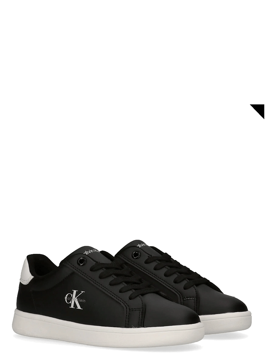 Calvin Klein - CALVIN KLEIN LOW CUT LACE-UP SNEAKER - baskets basses - black/white - 0