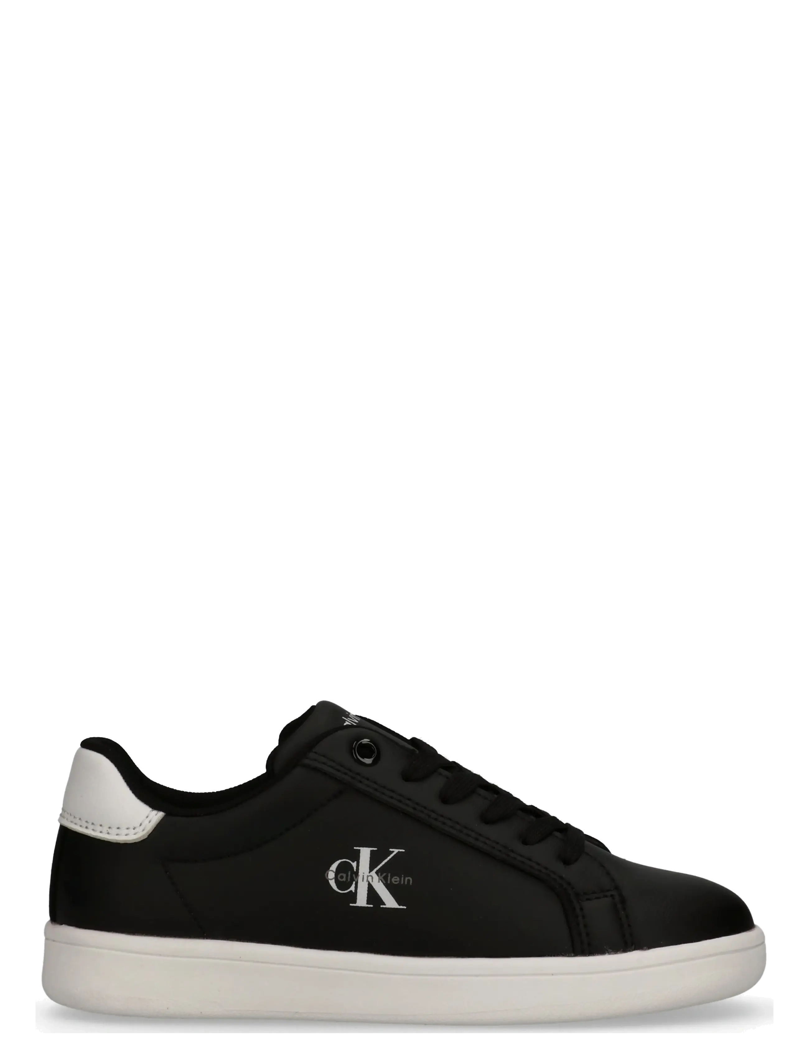 Calvin Klein - CALVIN KLEIN LOW CUT LACE-UP SNEAKER - baskets basses - black/white - 1