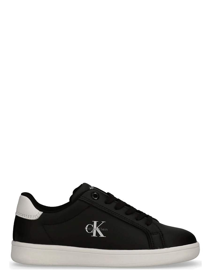 Calvin Klein - CALVIN KLEIN LOW CUT LACE-UP SNEAKER - baskets basses - black/white - 1