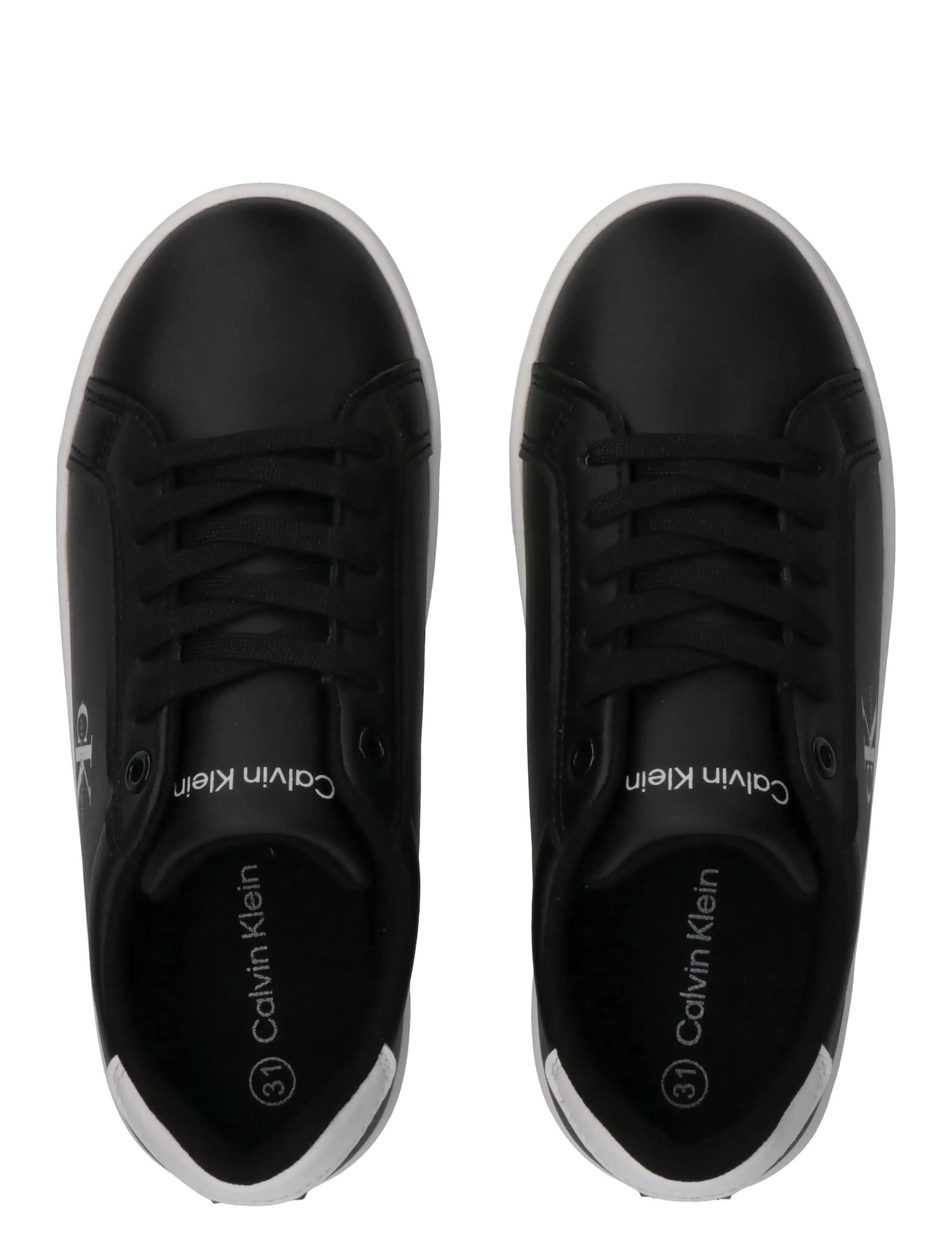 Calvin Klein - CALVIN KLEIN LOW CUT LACE-UP SNEAKER - baskets basses - black/white - 2