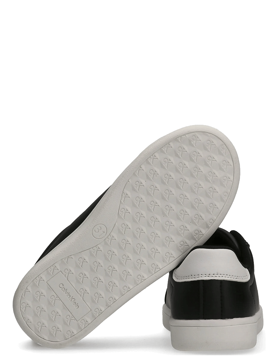 Calvin Klein - CALVIN KLEIN LOW CUT LACE-UP SNEAKER - baskets basses - black/white - 3
