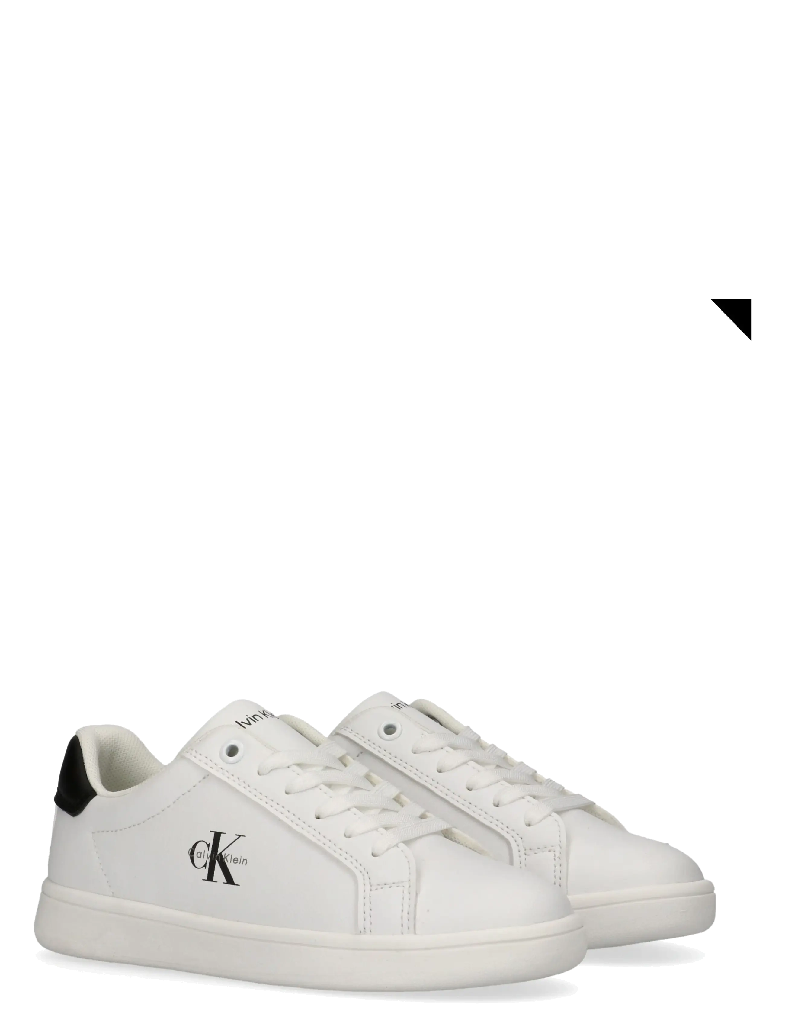 Calvin Klein CALVIN KLEIN LOW CUT LACE-UP SNEAKER - Premium-Styles - WHITE/BLACK / white