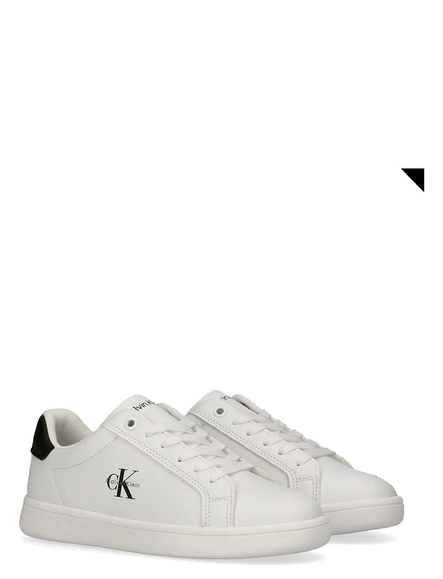 Calvin Klein - CALVIN KLEIN LOW CUT LACE-UP SNEAKER - niedriger schnitt - white/black - 0