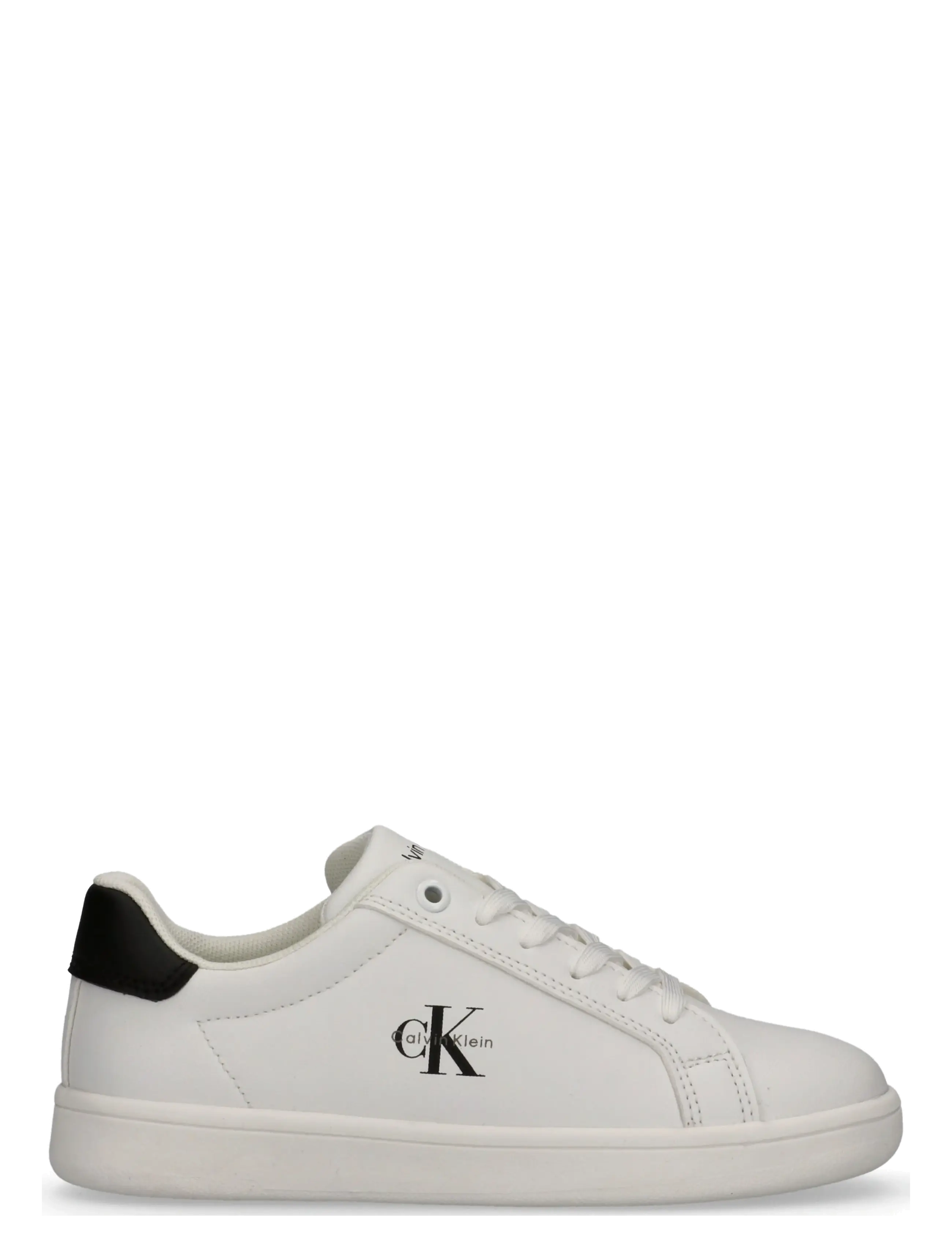 Calvin Klein - CALVIN KLEIN LOW CUT LACE-UP SNEAKER - niedriger schnitt - white/black - 1