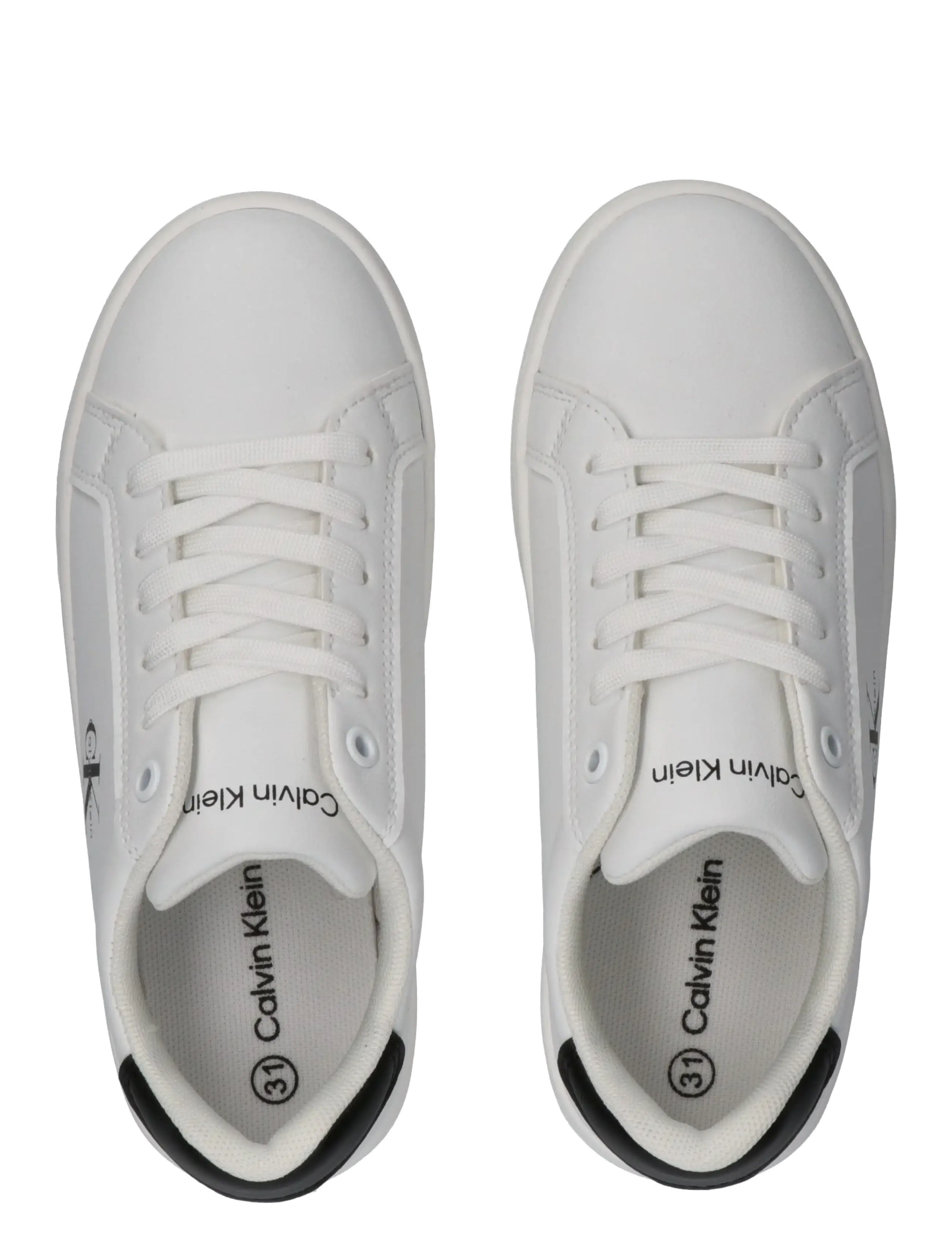 Calvin Klein - CALVIN KLEIN LOW CUT LACE-UP SNEAKER - niedriger schnitt - white/black - 2