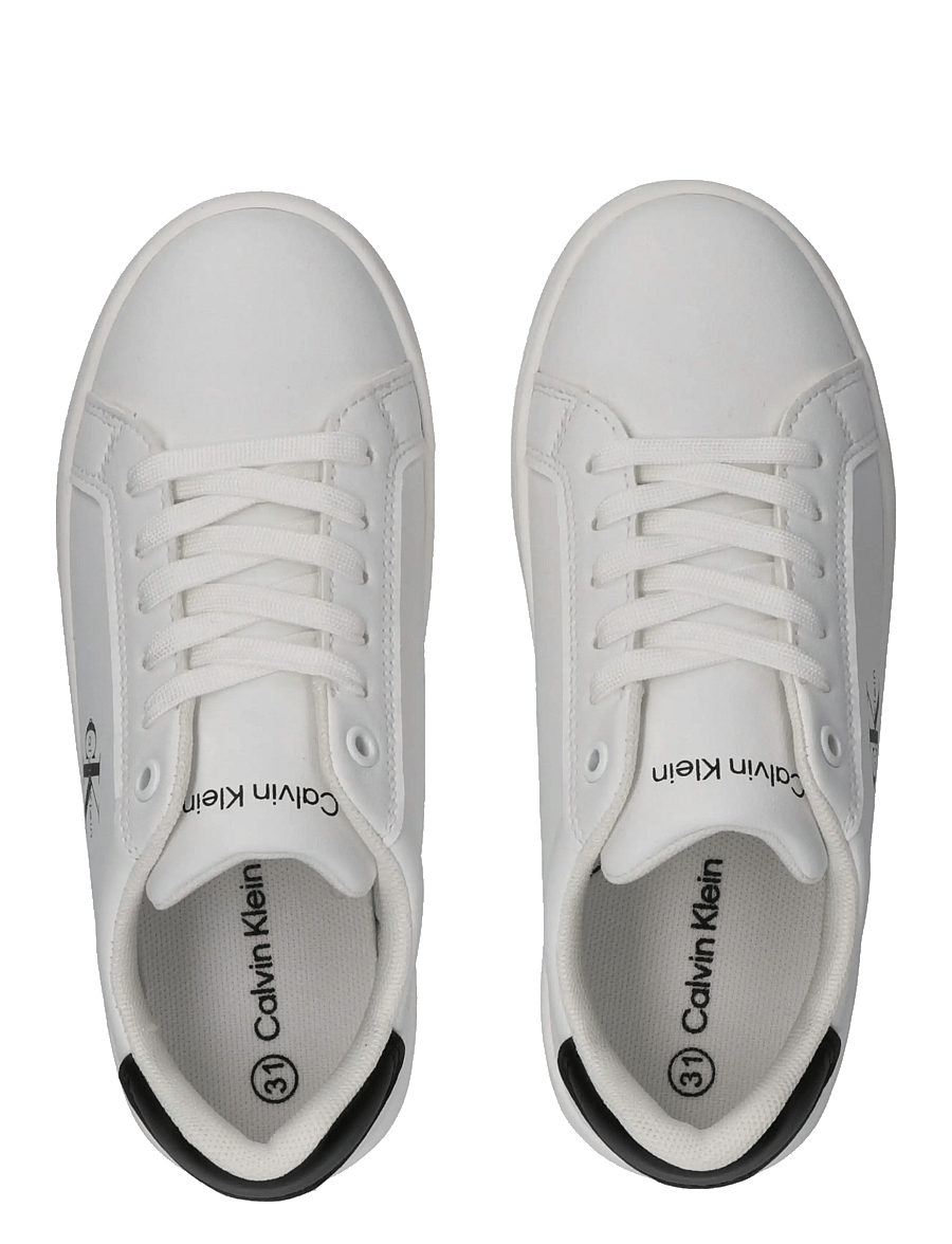 Calvin Klein - CALVIN KLEIN LOW CUT LACE-UP SNEAKER - niedriger schnitt - white/black - 2