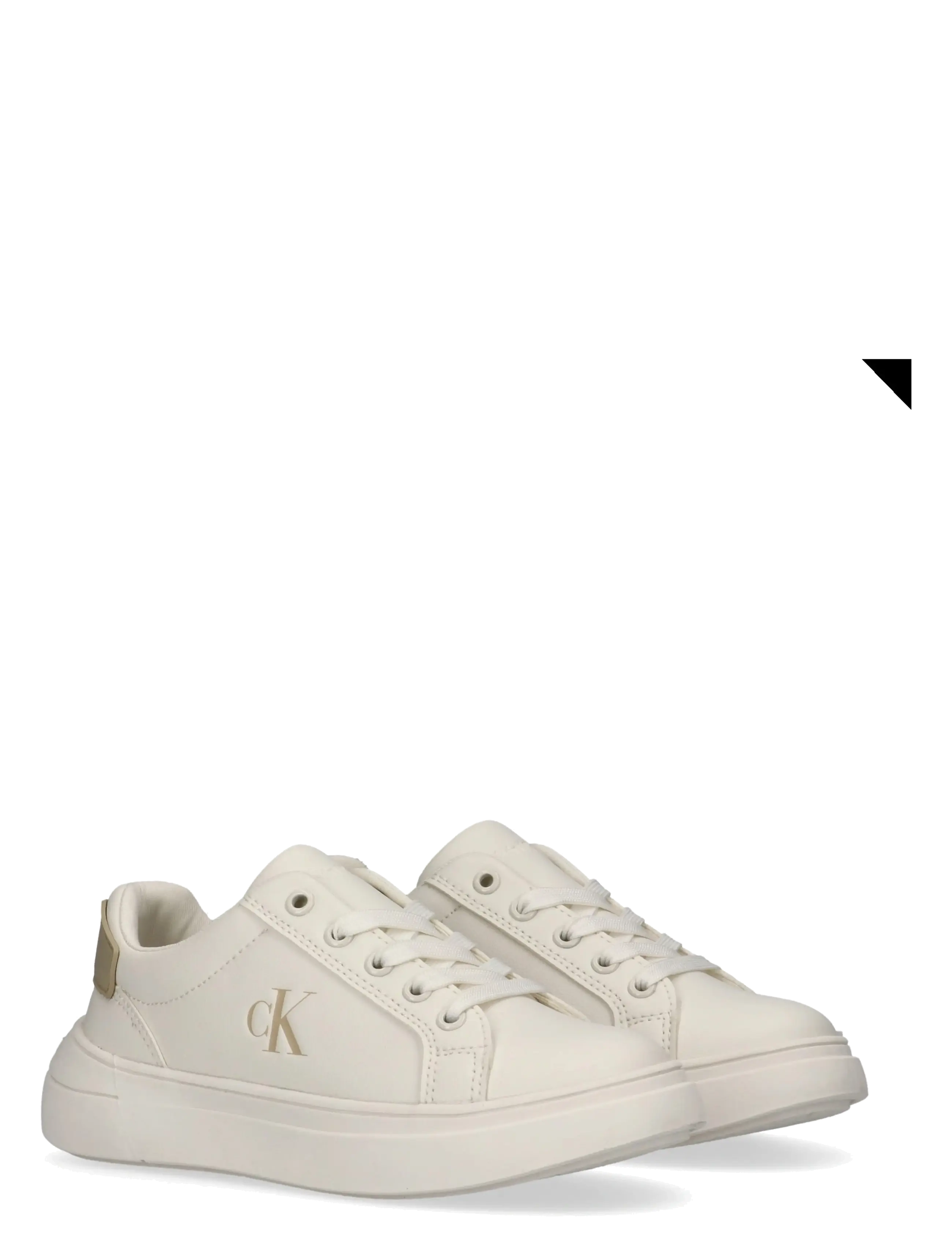 Calvin Klein Calvin Klein Low Cut Lace-Up Sneaker, 33, White, Sneakers > Sneakers Med Lav Top, Dame