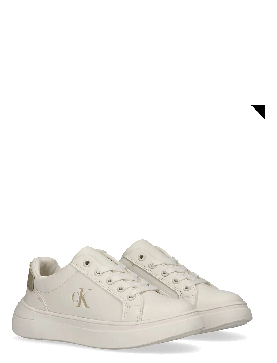 Calvin Klein - CALVIN KLEIN LOW CUT LACE-UP SNEAKER - konfirmation - off white/beige - 0