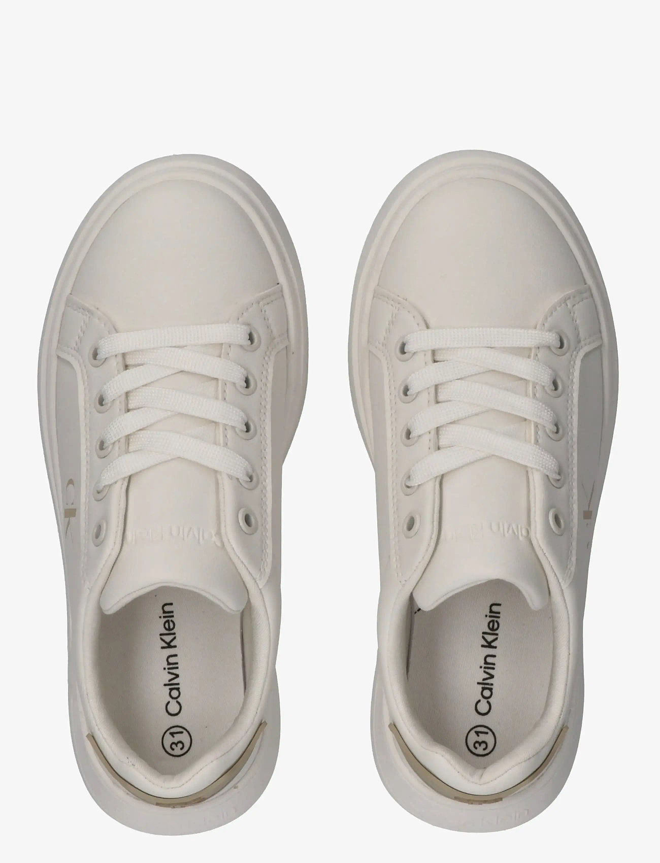 Calvin Klein - CALVIN KLEIN LOW CUT LACE-UP SNEAKER - low top sneakers - off white/beige - 2