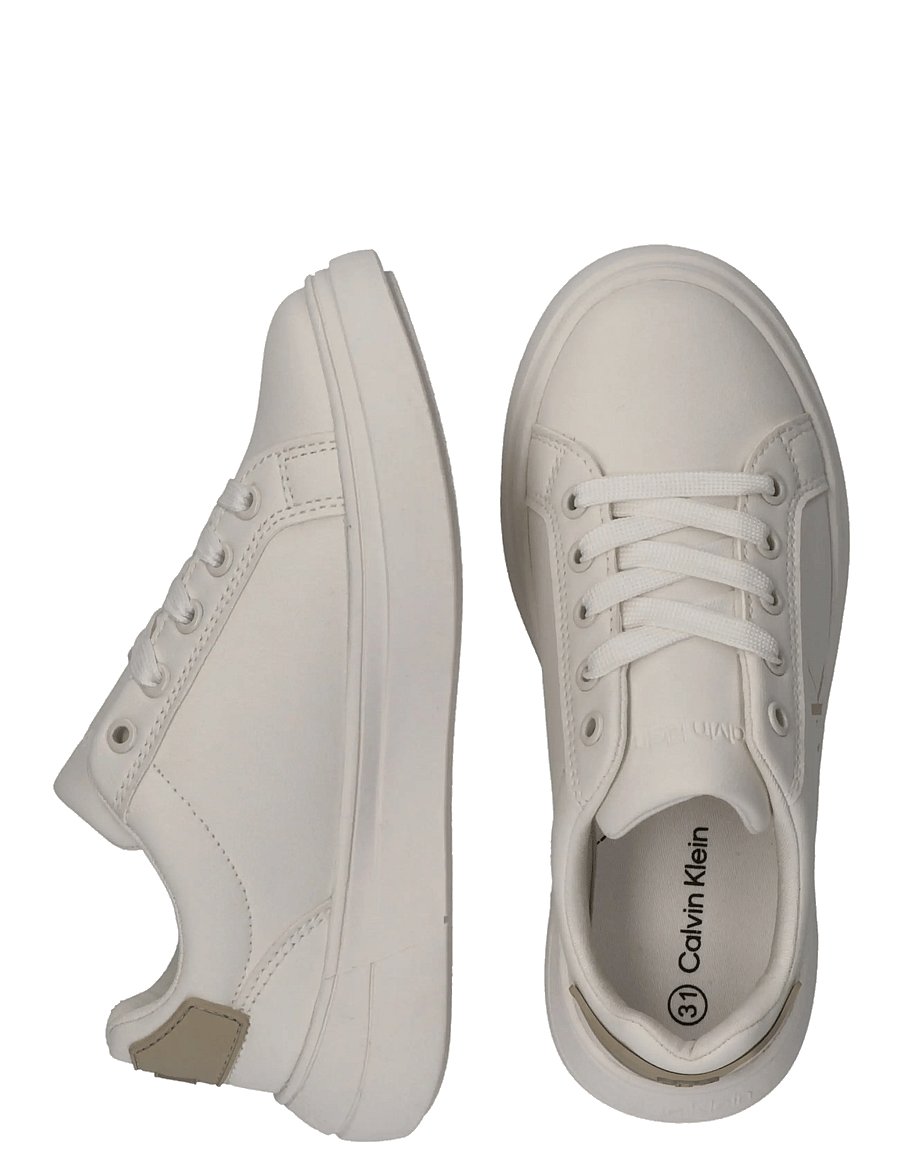 Calvin Klein - CALVIN KLEIN LOW CUT LACE-UP SNEAKER - konfirmation - off white/beige - 4