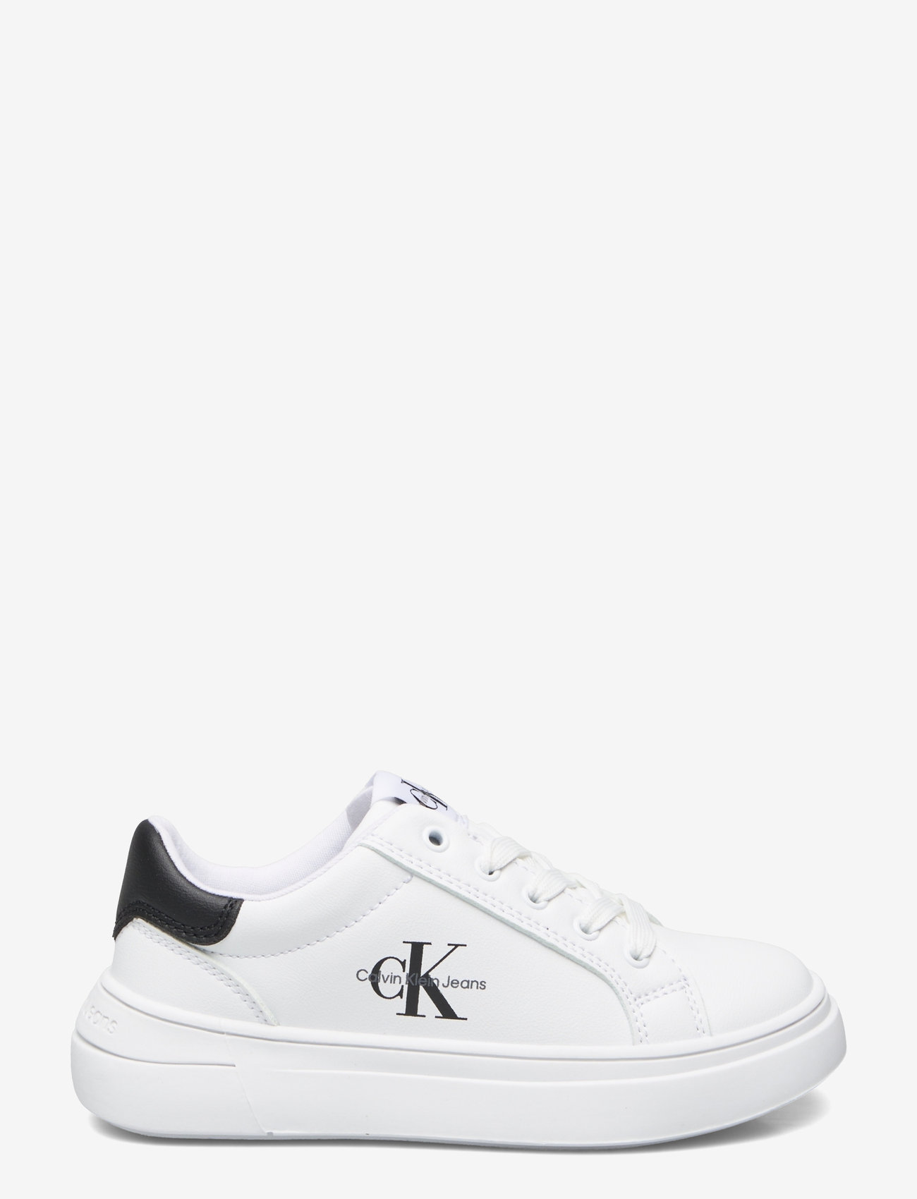 Calvin Klein - Kids minimal lace-up sneaker with oversize sole - niedriger schnitt - white/black - 1