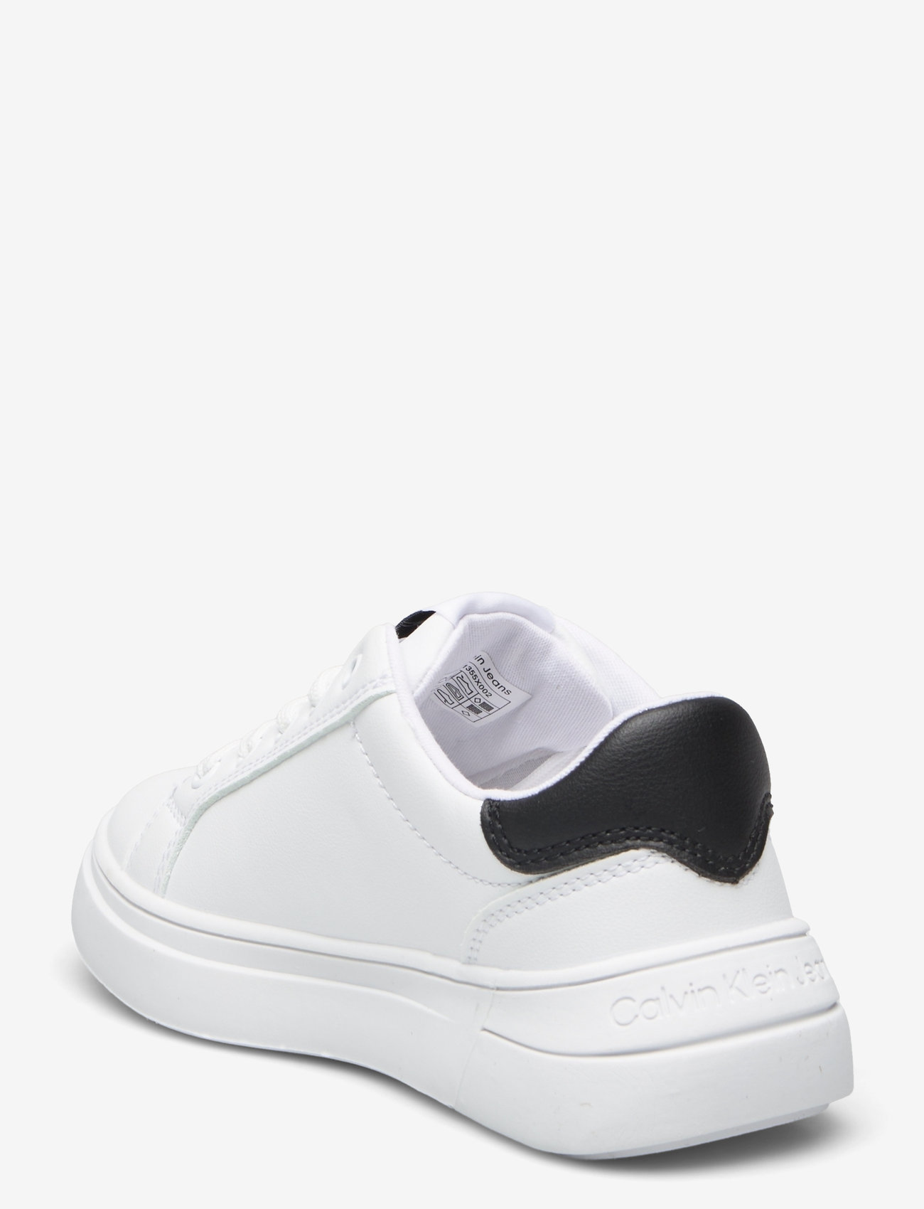 Calvin Klein - Kids minimal lace-up sneaker with oversize sole - niedriger schnitt - white/black - 2