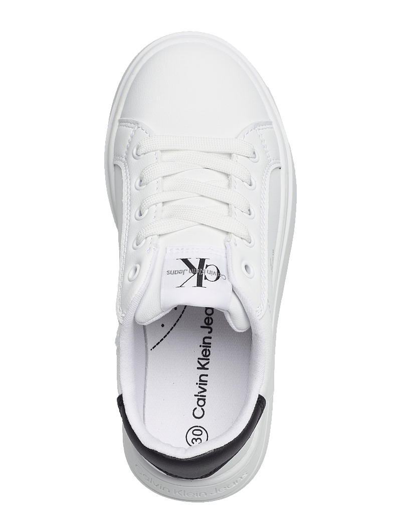 Calvin Klein - Kids minimal lace-up sneaker with oversize sole - niedriger schnitt - white/black - 3