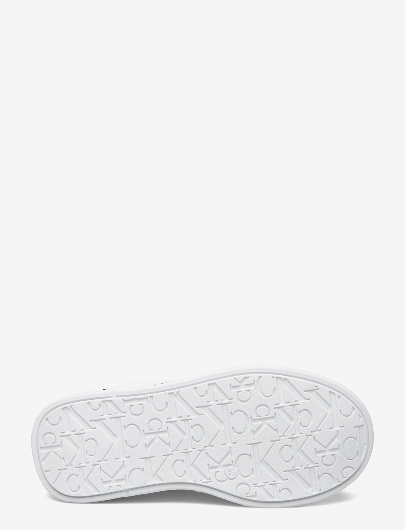 Calvin Klein - Kids minimal lace-up sneaker with oversize sole - niedriger schnitt - white/black - 4