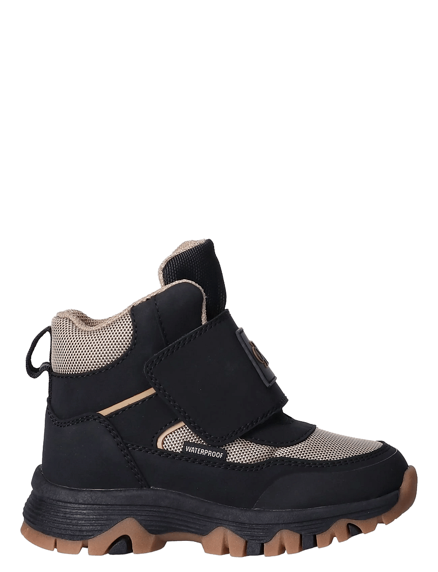 Calvin Klein - FUNCTIONAL BOOTIE BLACK/BEIGE - vinterstövlar - black/beige - 1