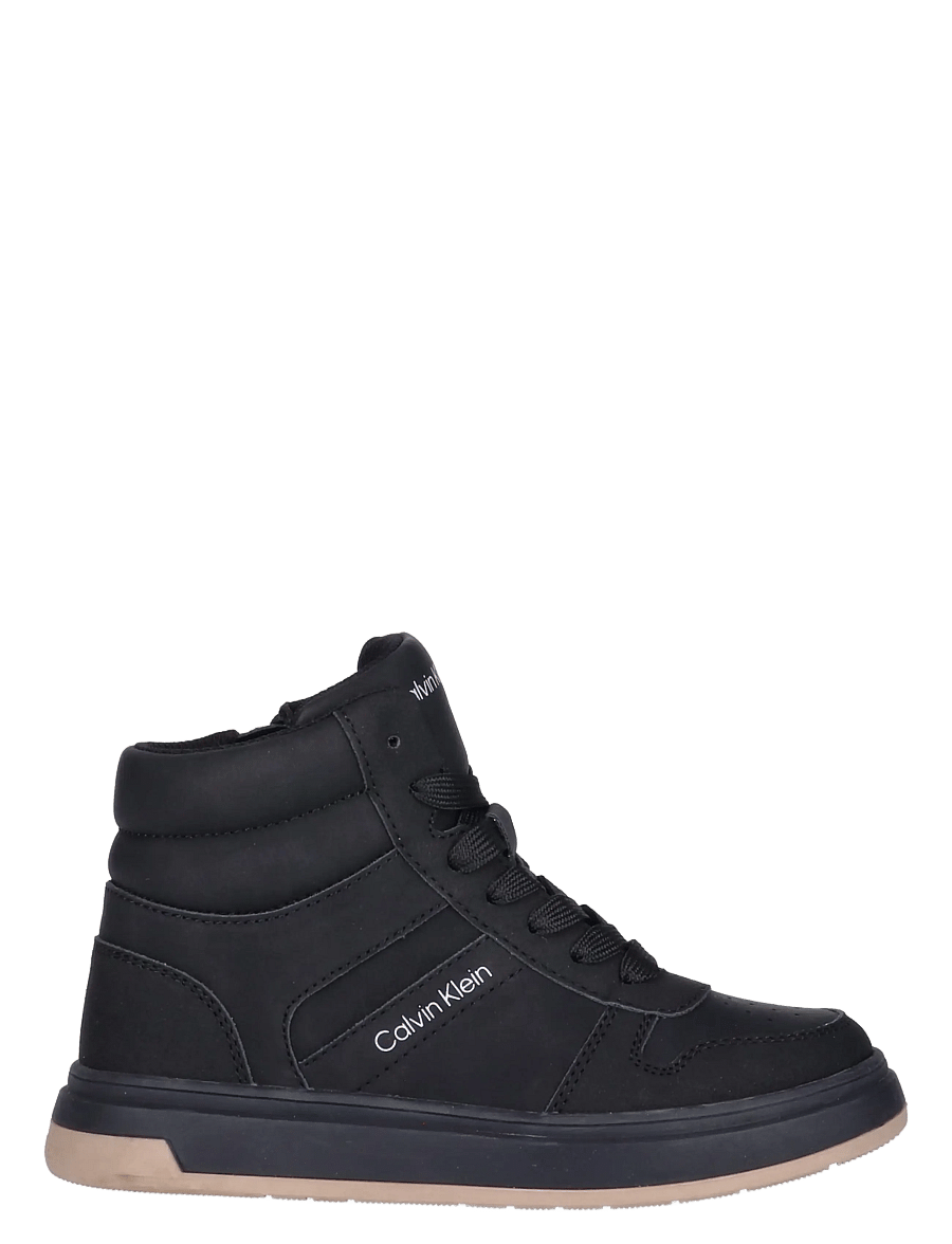 Calvin Klein - HIGH TOP LACE-UP SNEAKER BLACK - höga sneakers - black - 1
