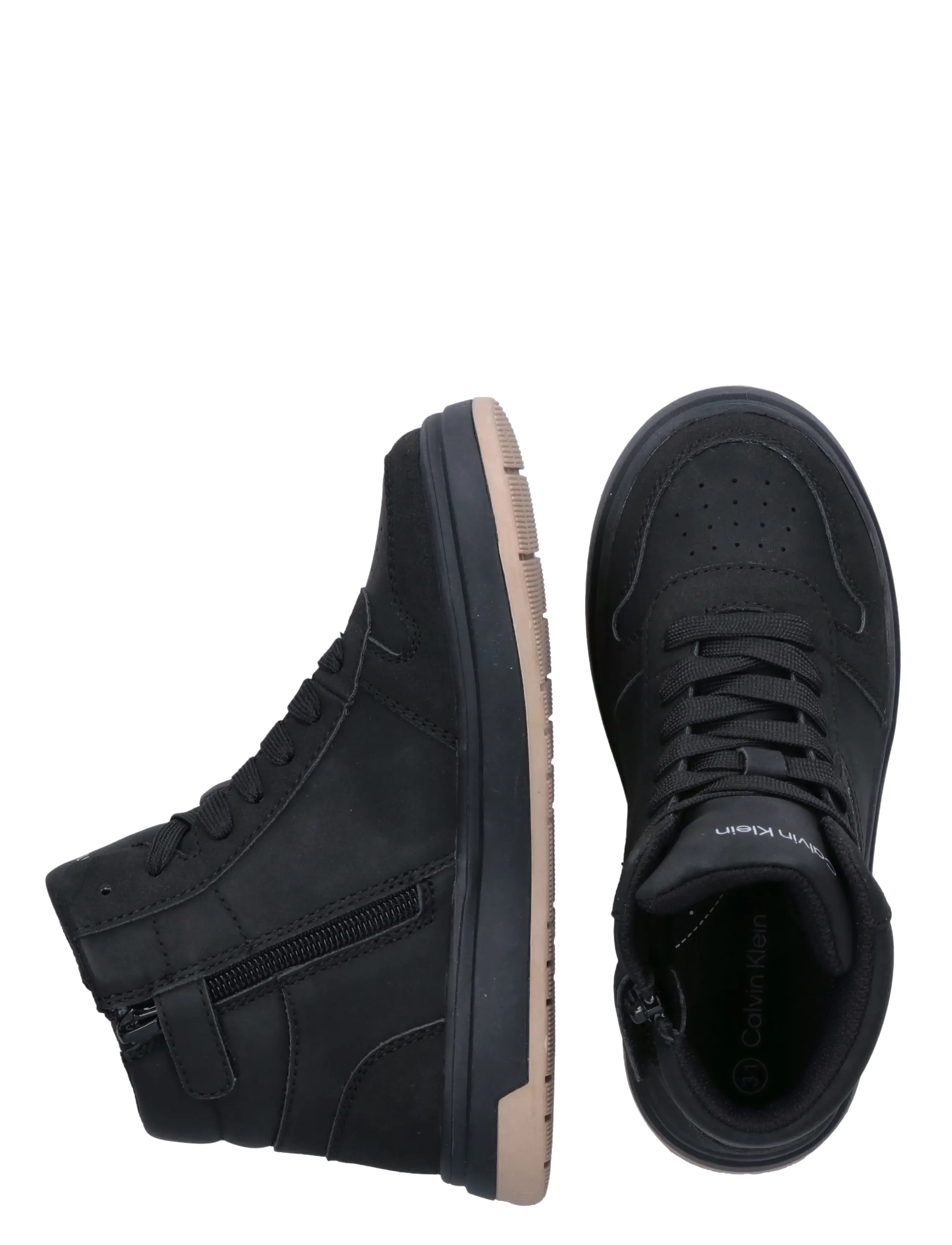 Calvin Klein - HIGH TOP LACE-UP SNEAKER BLACK - höga sneakers - black - 3